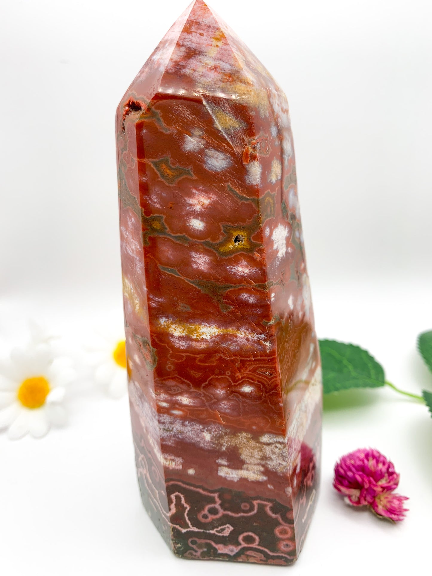 Ocean Jasper Tower - Crystal Love Treasures