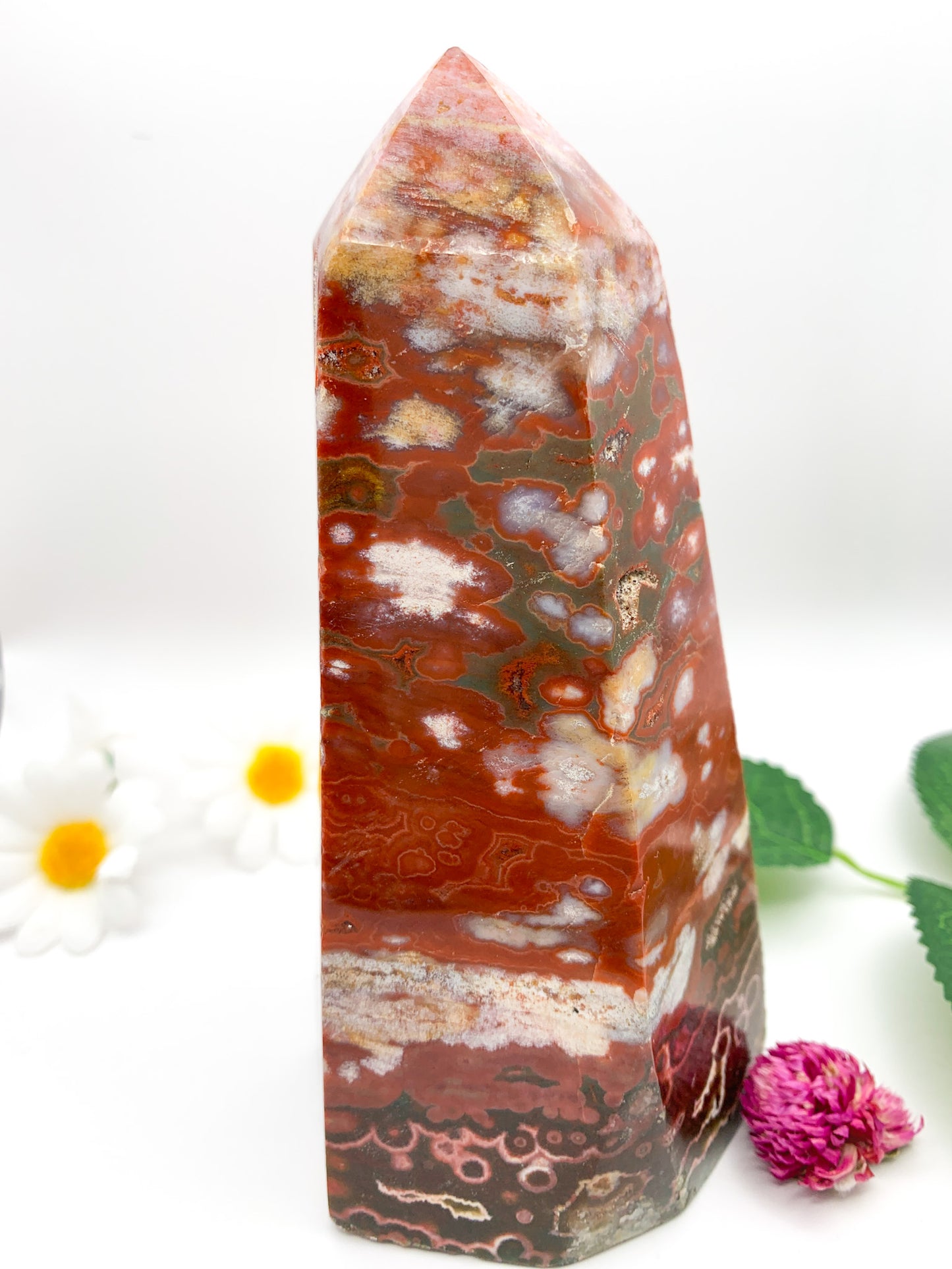 Ocean Jasper Tower - Crystal Love Treasures