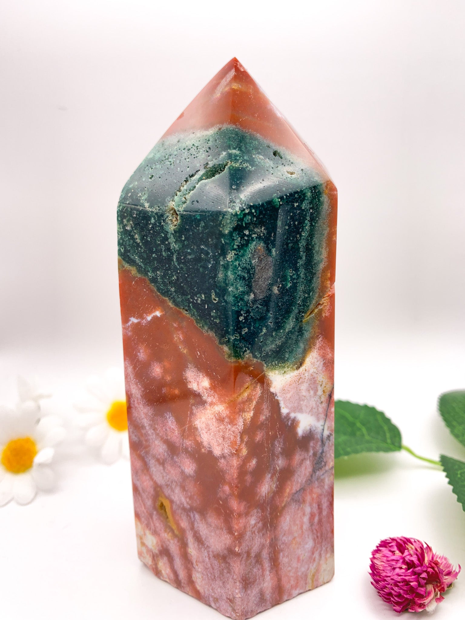 Ocean Jasper Tower - Crystal Love Treasures