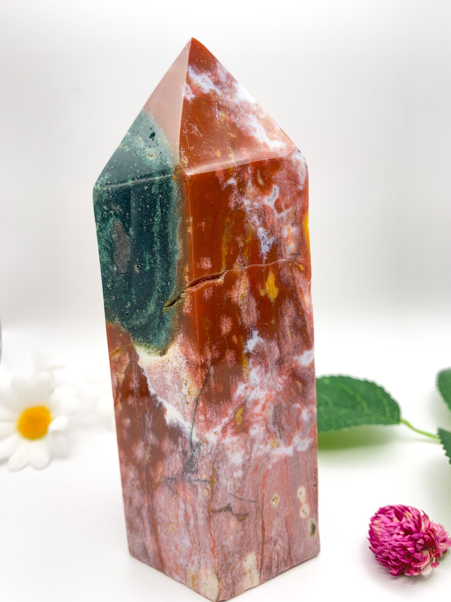 Ocean Jasper Tower - Crystal Love Treasures