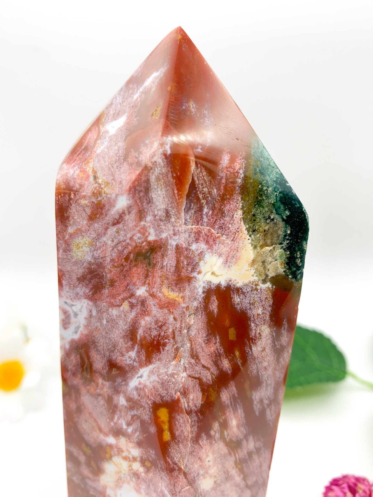 Ocean Jasper Tower - Crystal Love Treasures