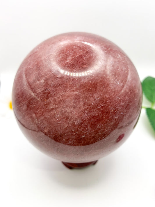 Tanzberry "Strawberry" Quartz Sphere - Crystal Love Treasures