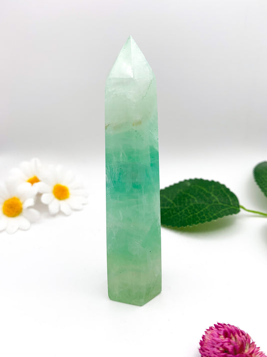 Green Fluorite Tower - Crystal Love Treasures