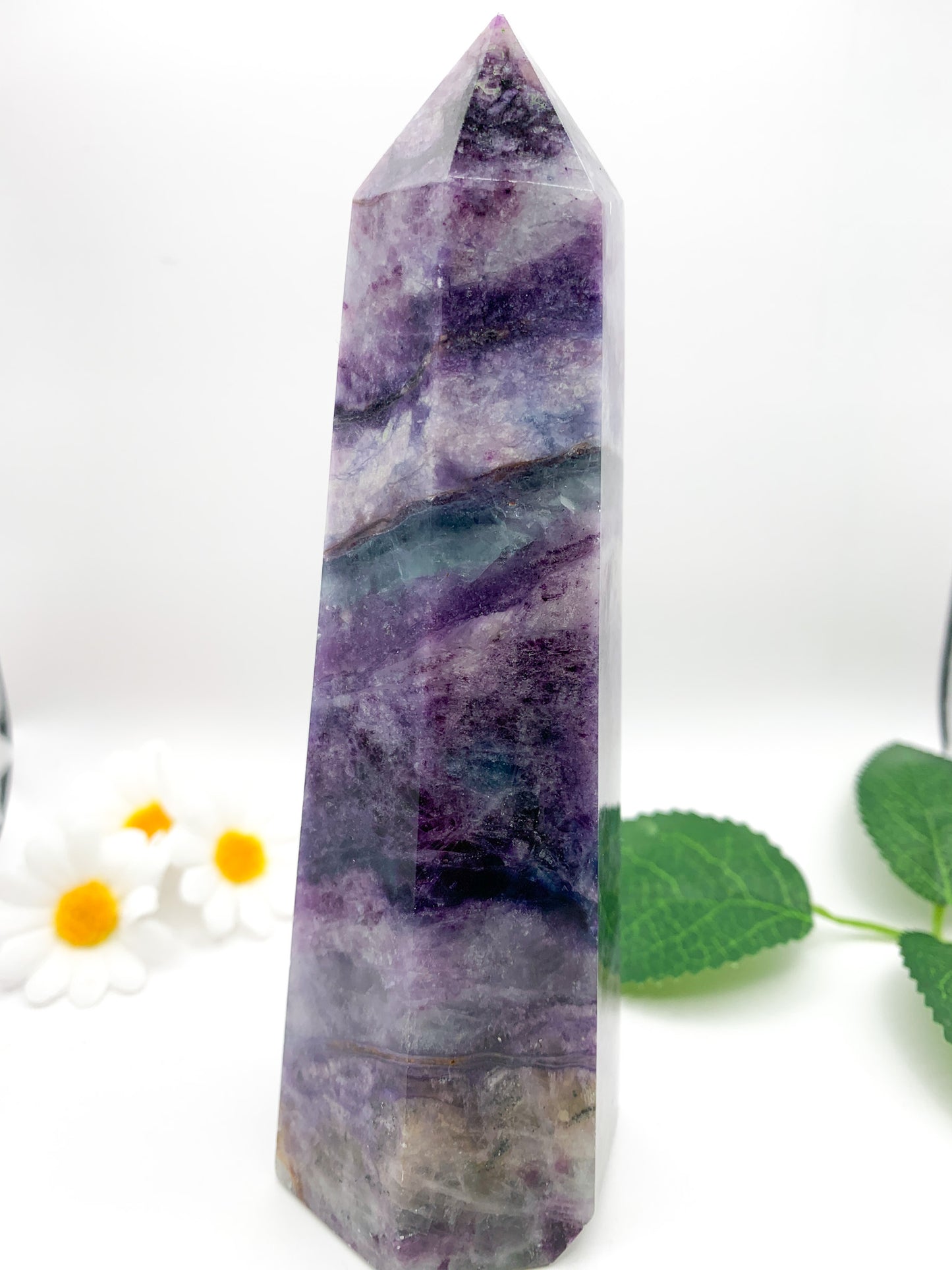 Rainbow Fluorite Tower (Opalized) - Crystal Love Treasures