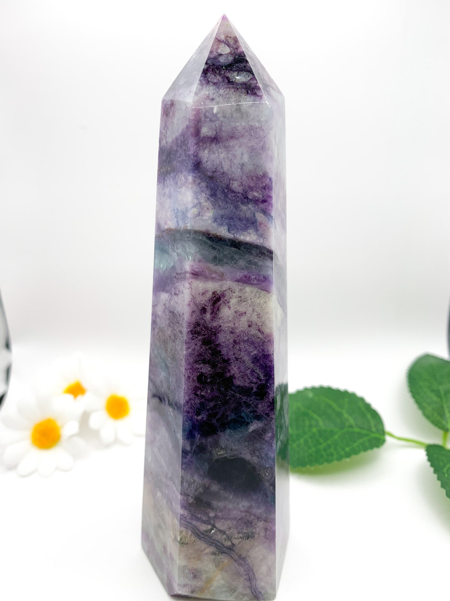 Rainbow Fluorite Tower (Opalized) - Crystal Love Treasures