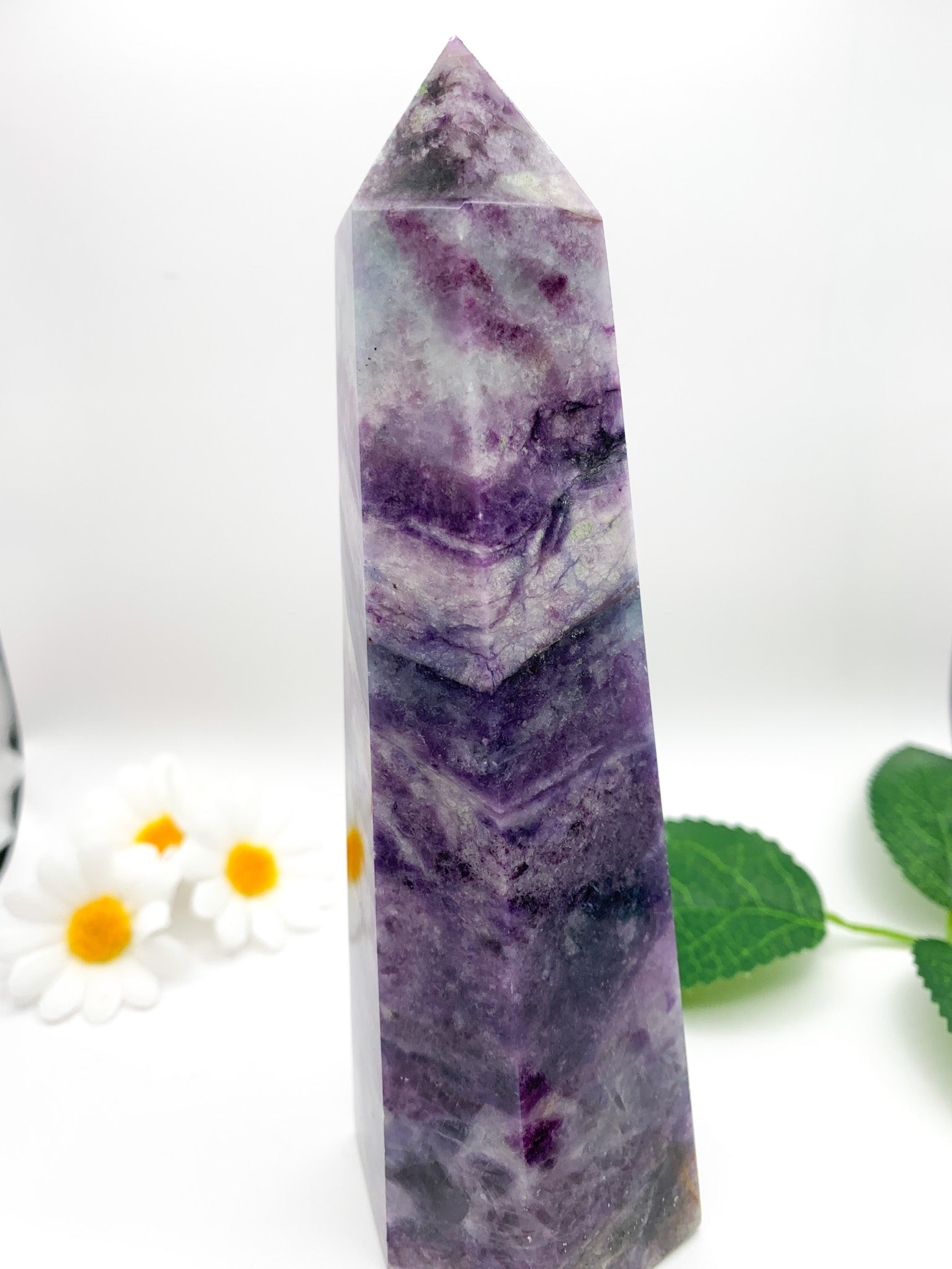 Rainbow Fluorite Tower (Opalized) - Crystal Love Treasures