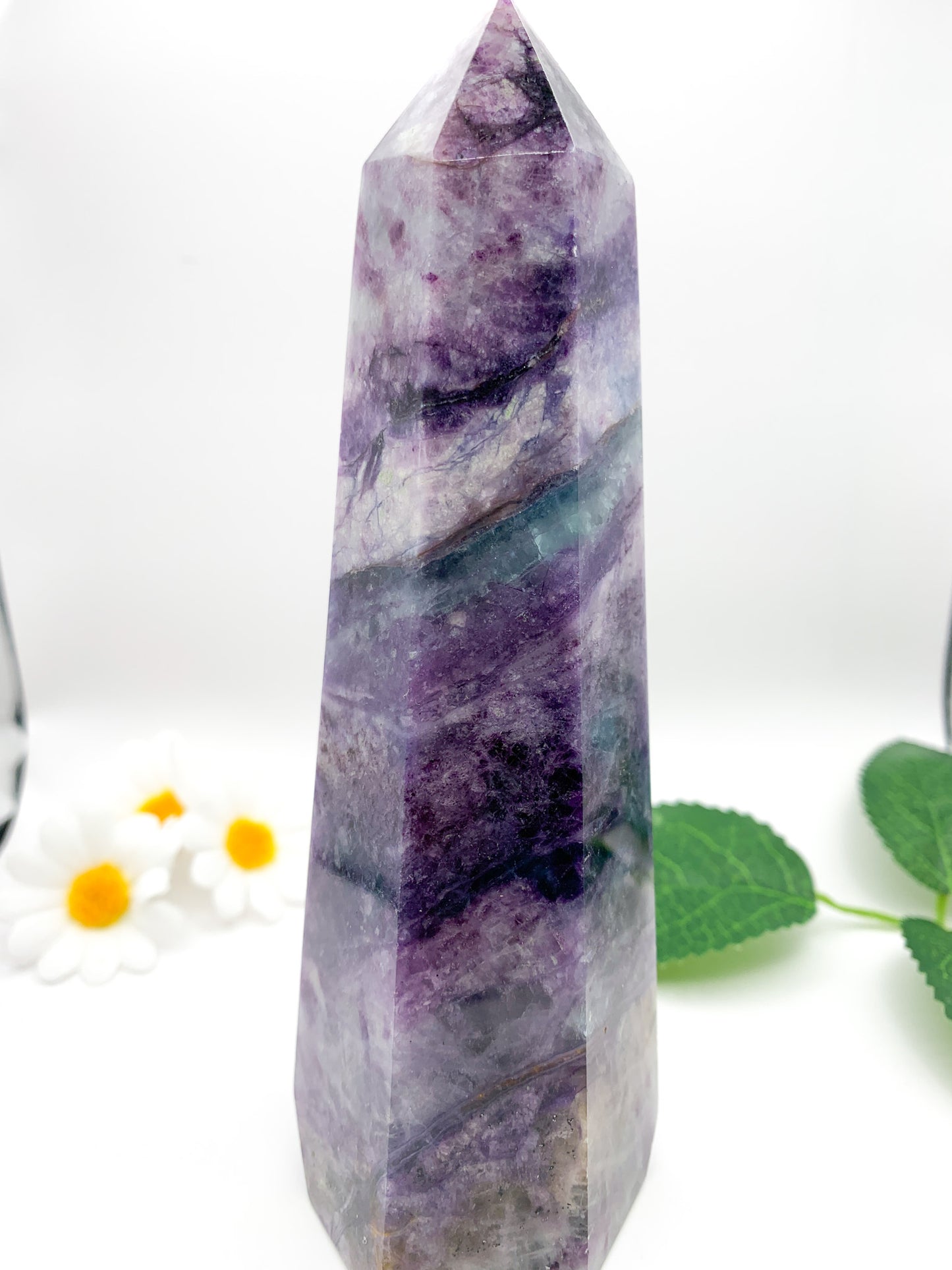 Rainbow Fluorite Tower (Opalized) - Crystal Love Treasures