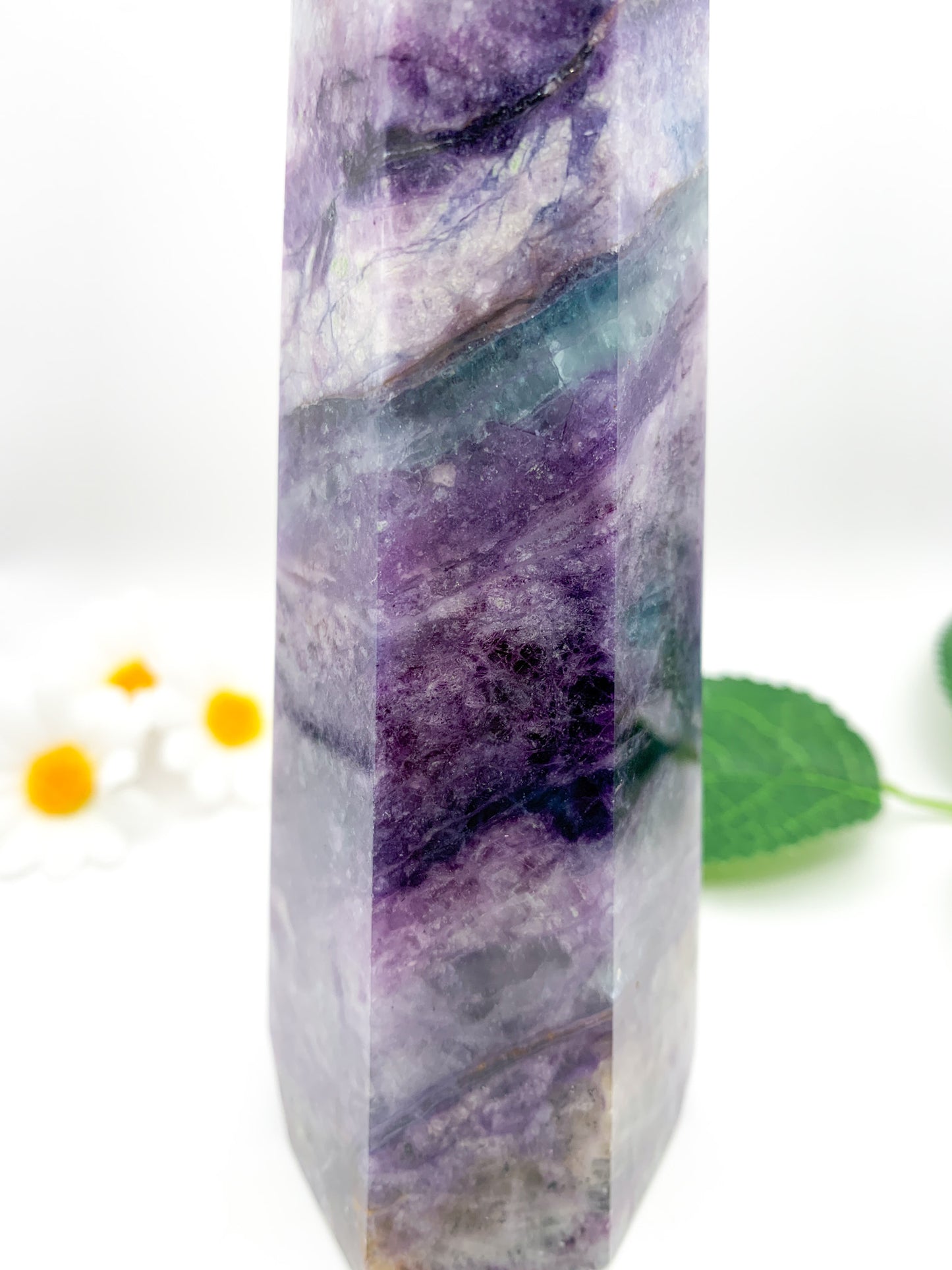 Rainbow Fluorite Tower (Opalized) - Crystal Love Treasures