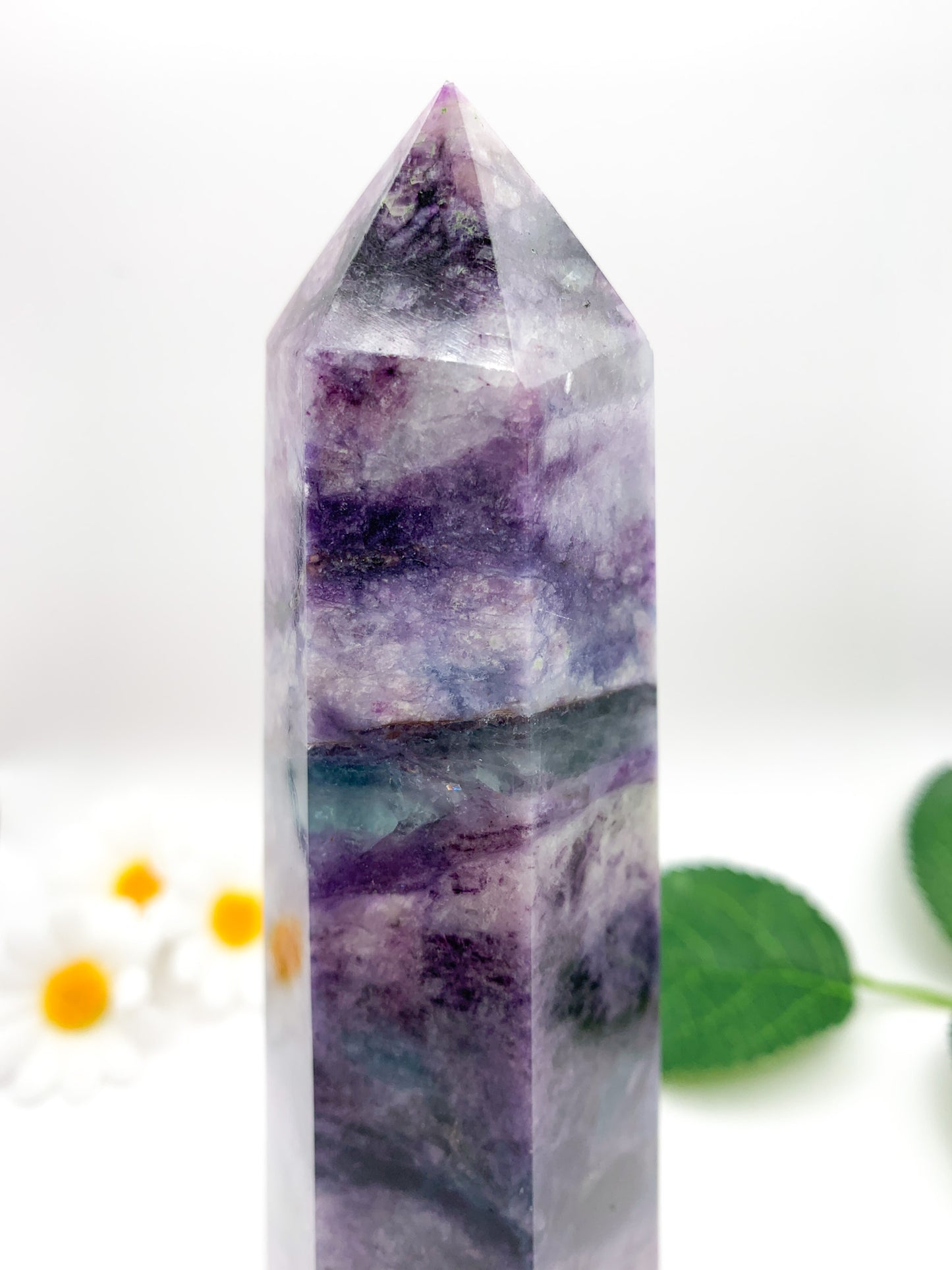 Rainbow Fluorite Tower (Opalized) - Crystal Love Treasures