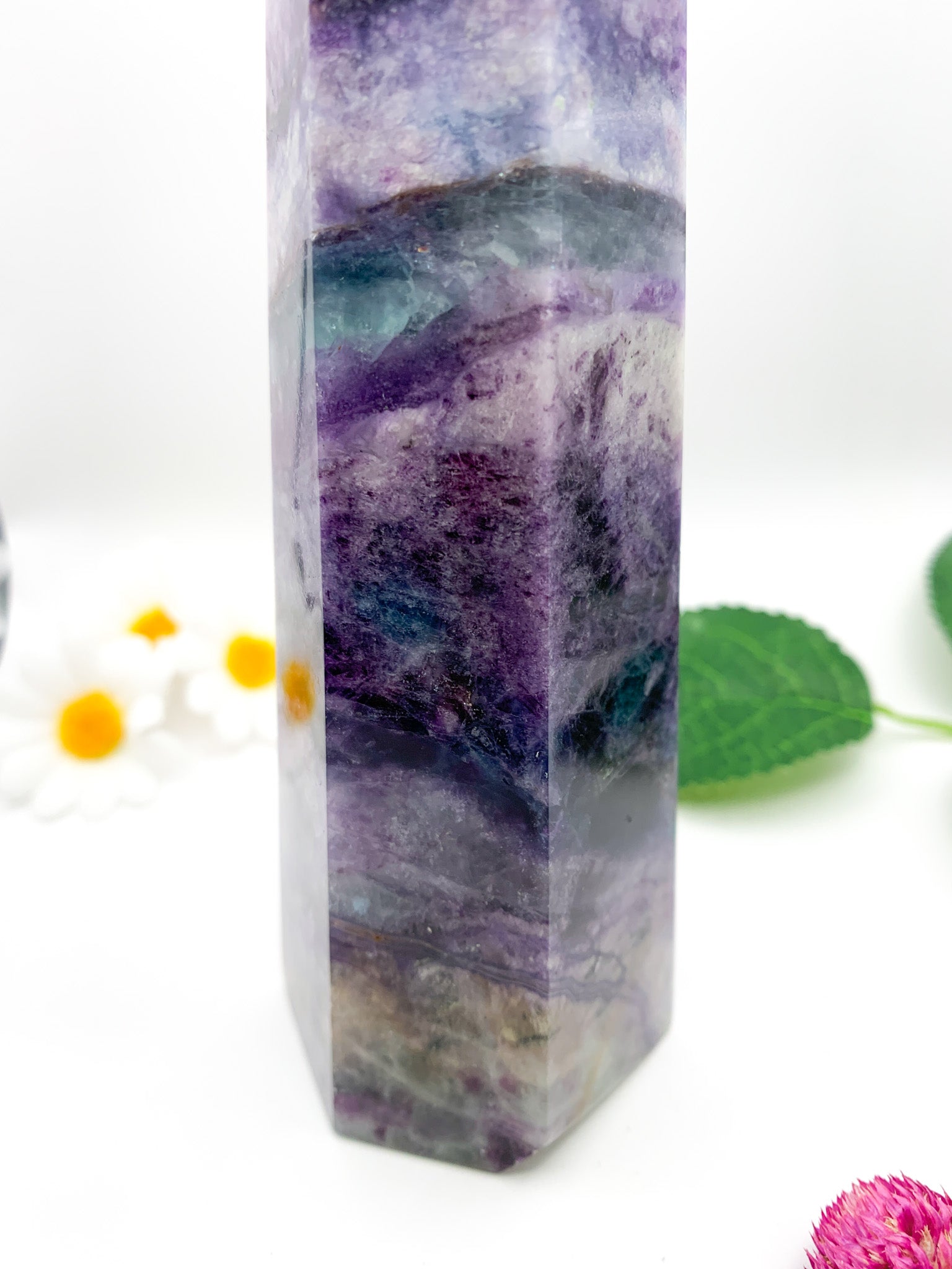 Rainbow Fluorite Tower (Opalized) - Crystal Love Treasures