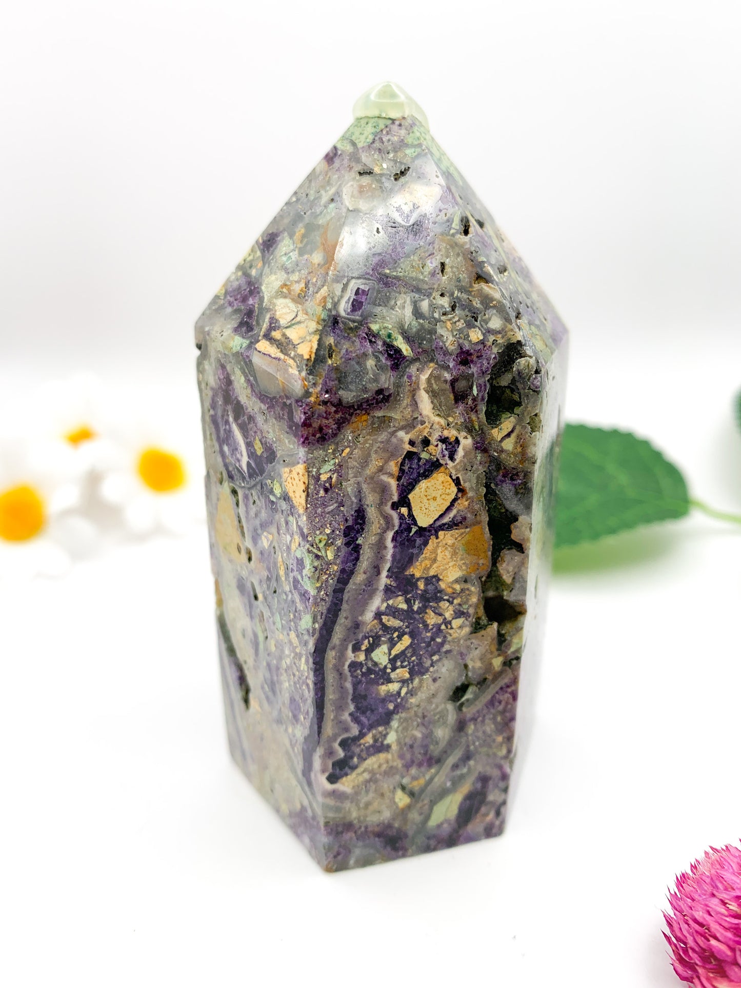 "Iced Tea" Fluorite Tower - Crystal Love Treasures