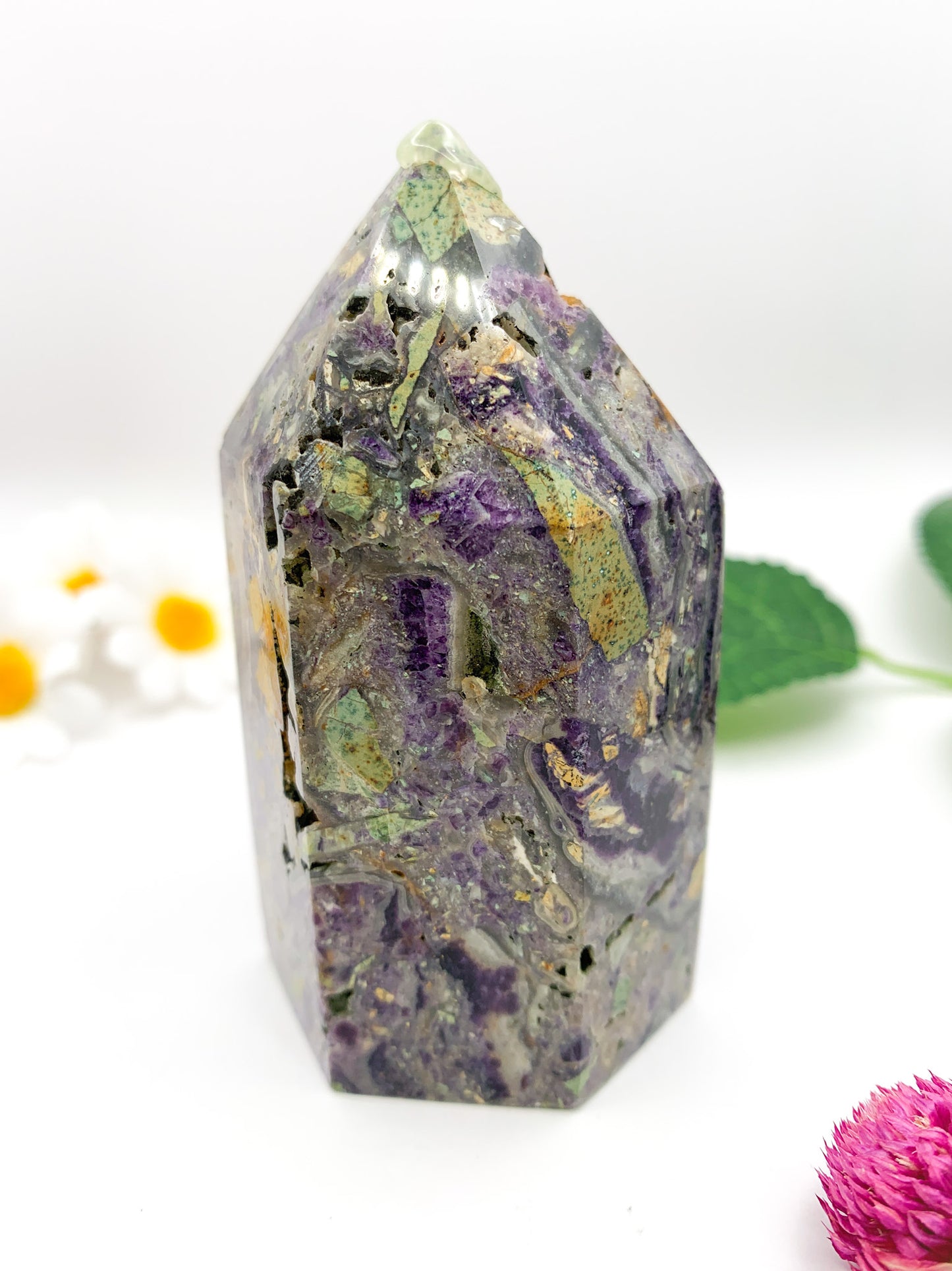 "Iced Tea" Fluorite Tower - Crystal Love Treasures