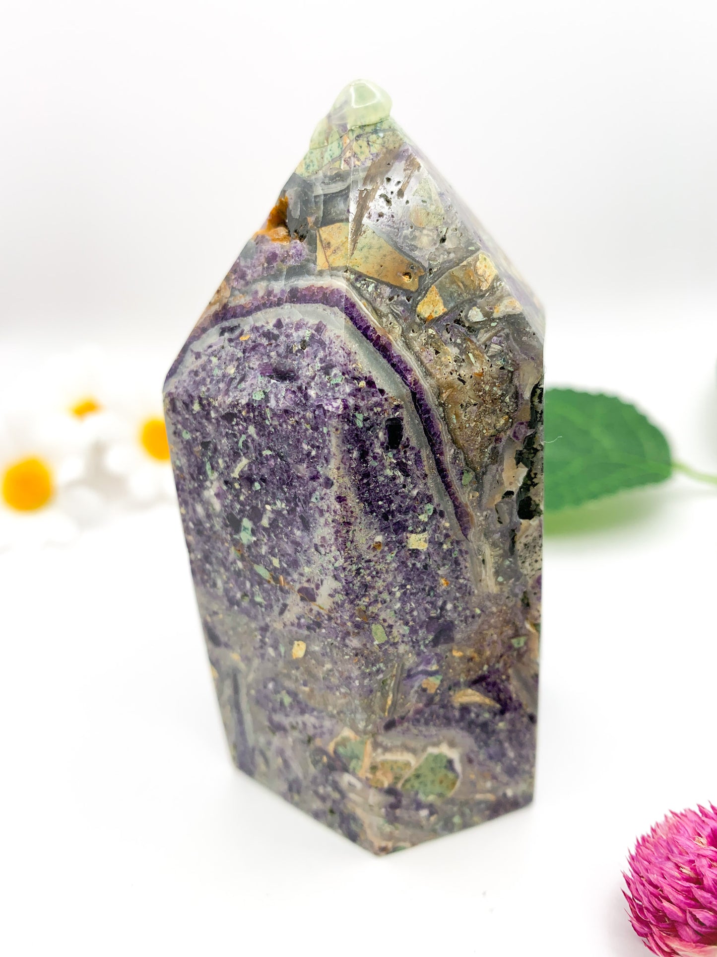 "Iced Tea" Fluorite Tower - Crystal Love Treasures