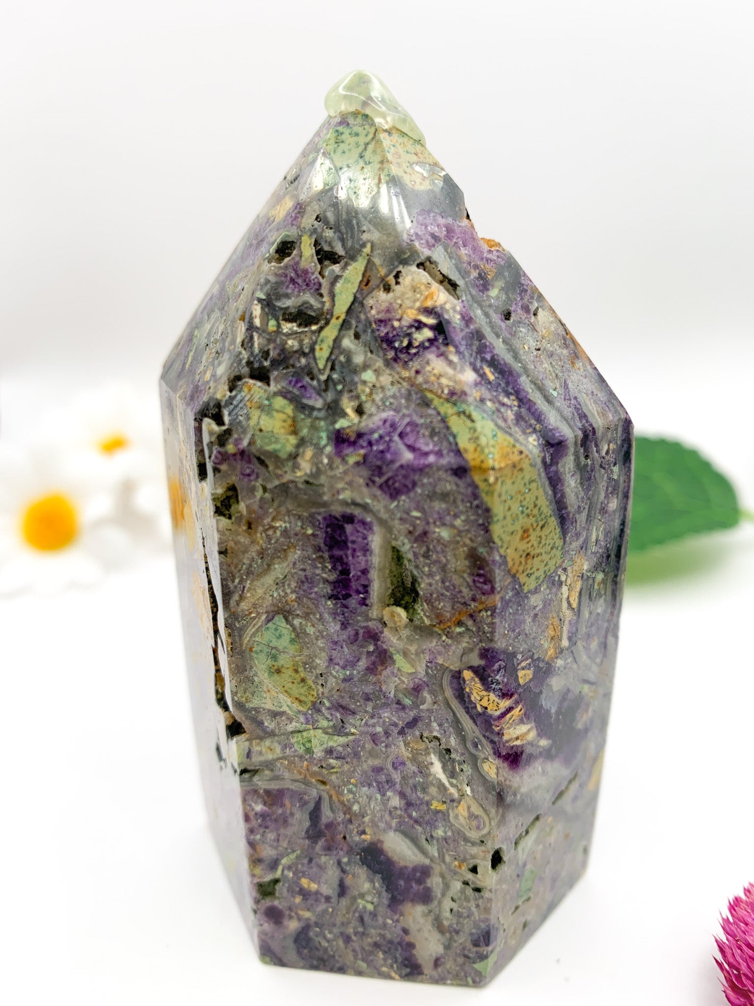 "Iced Tea" Fluorite Tower - Crystal Love Treasures