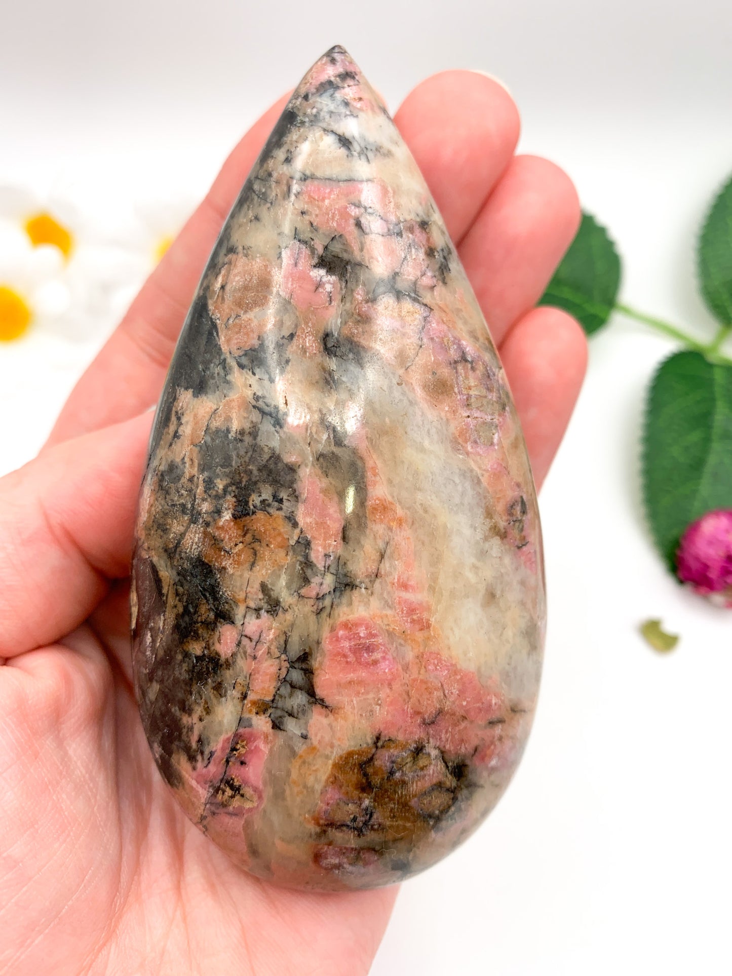 Rhodonite Tear Drop - Crystal Love Treasures