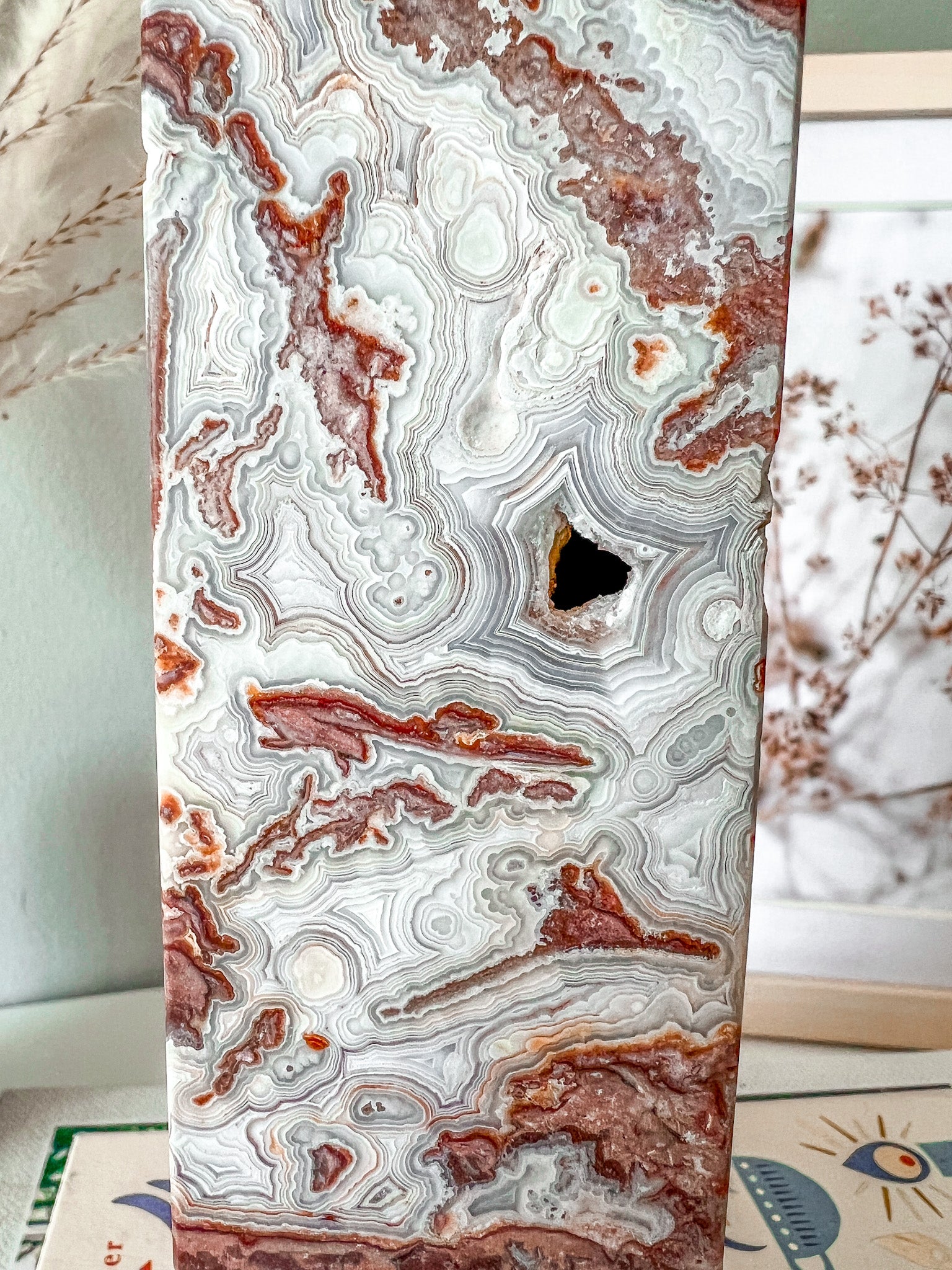 Mexican Lace Agate Tower - Crystal Love Treasures