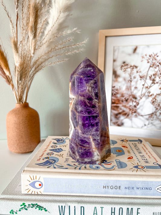 Chevron Amethyst Tower - Dream Amethyst - Crystal Love Treasures