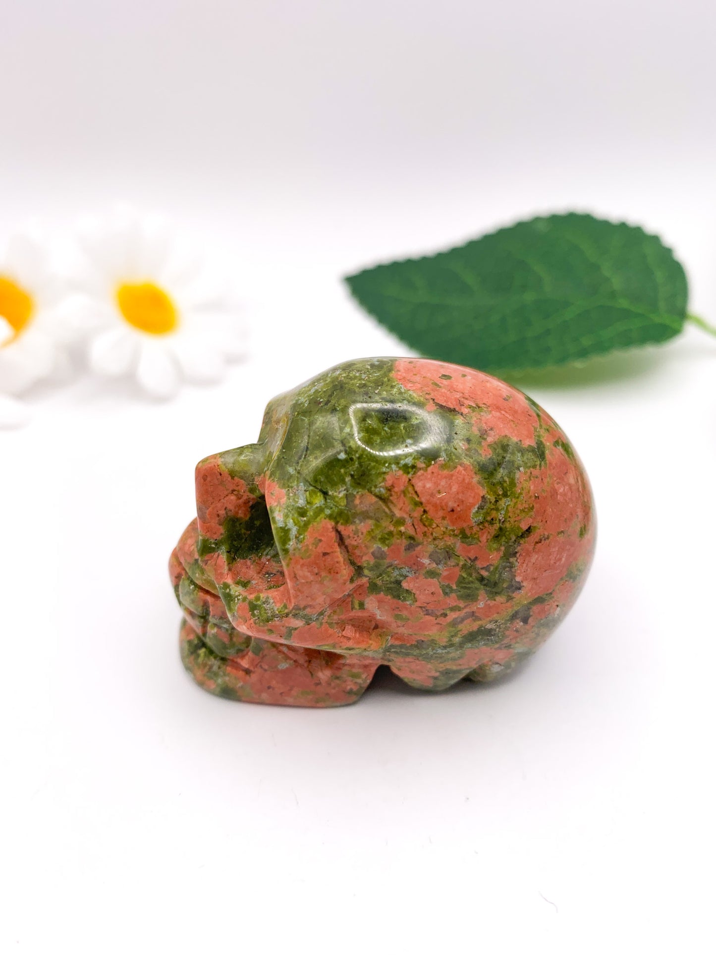 Unakite Skull - Crystal Love Treasures