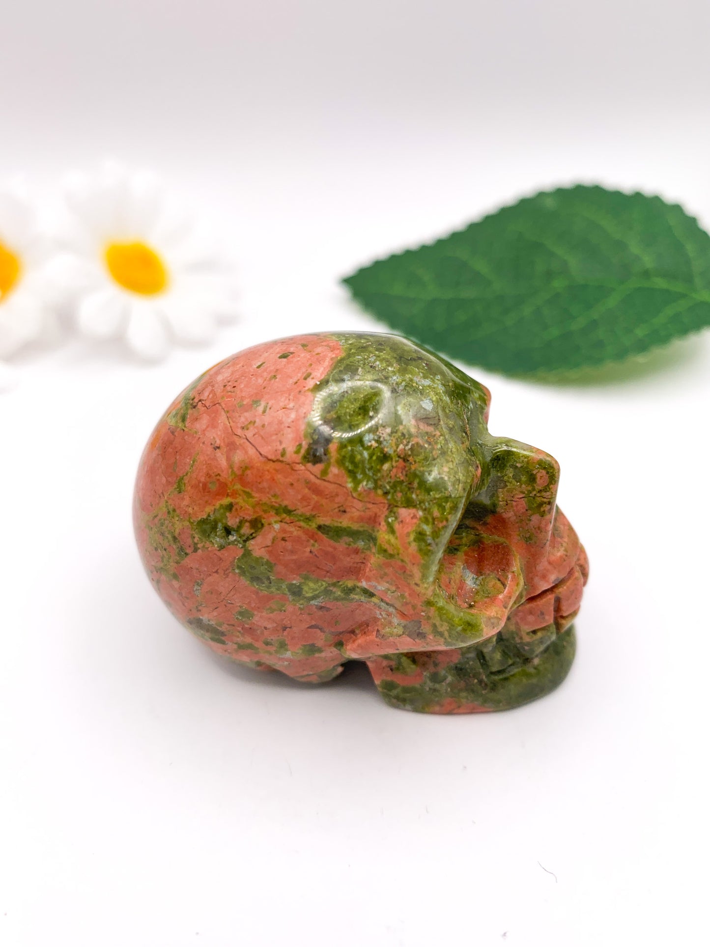 Unakite Skull - Crystal Love Treasures