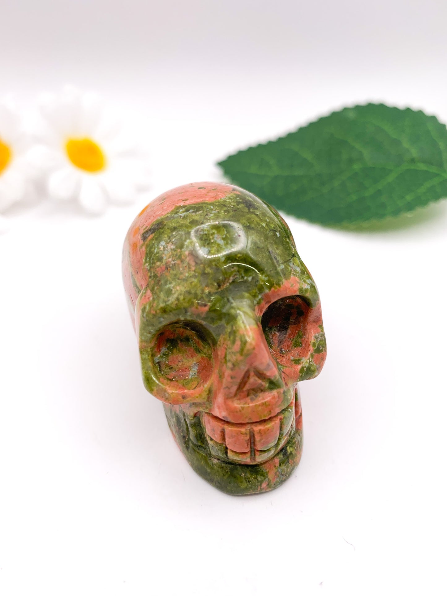 Unakite Skull - Crystal Love Treasures