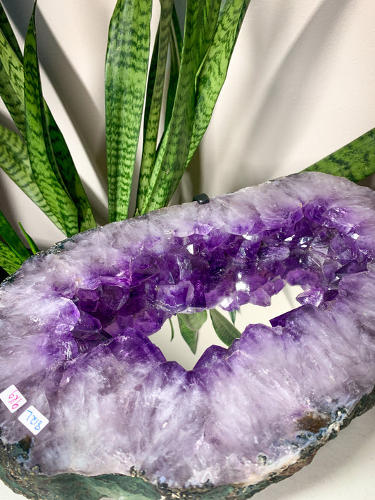 Amethyst Geode Crystal Mirror - Crystal Love Treasures