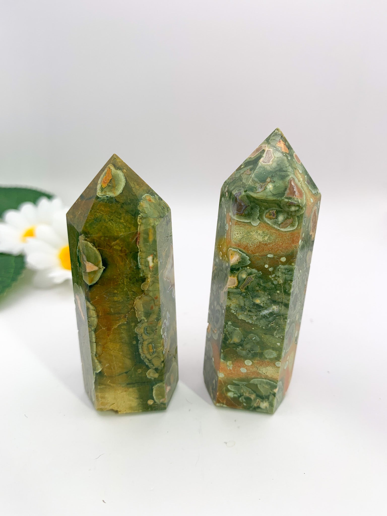 Rainforest Rhyolite Jasper Tower - Crystal Love Treasures