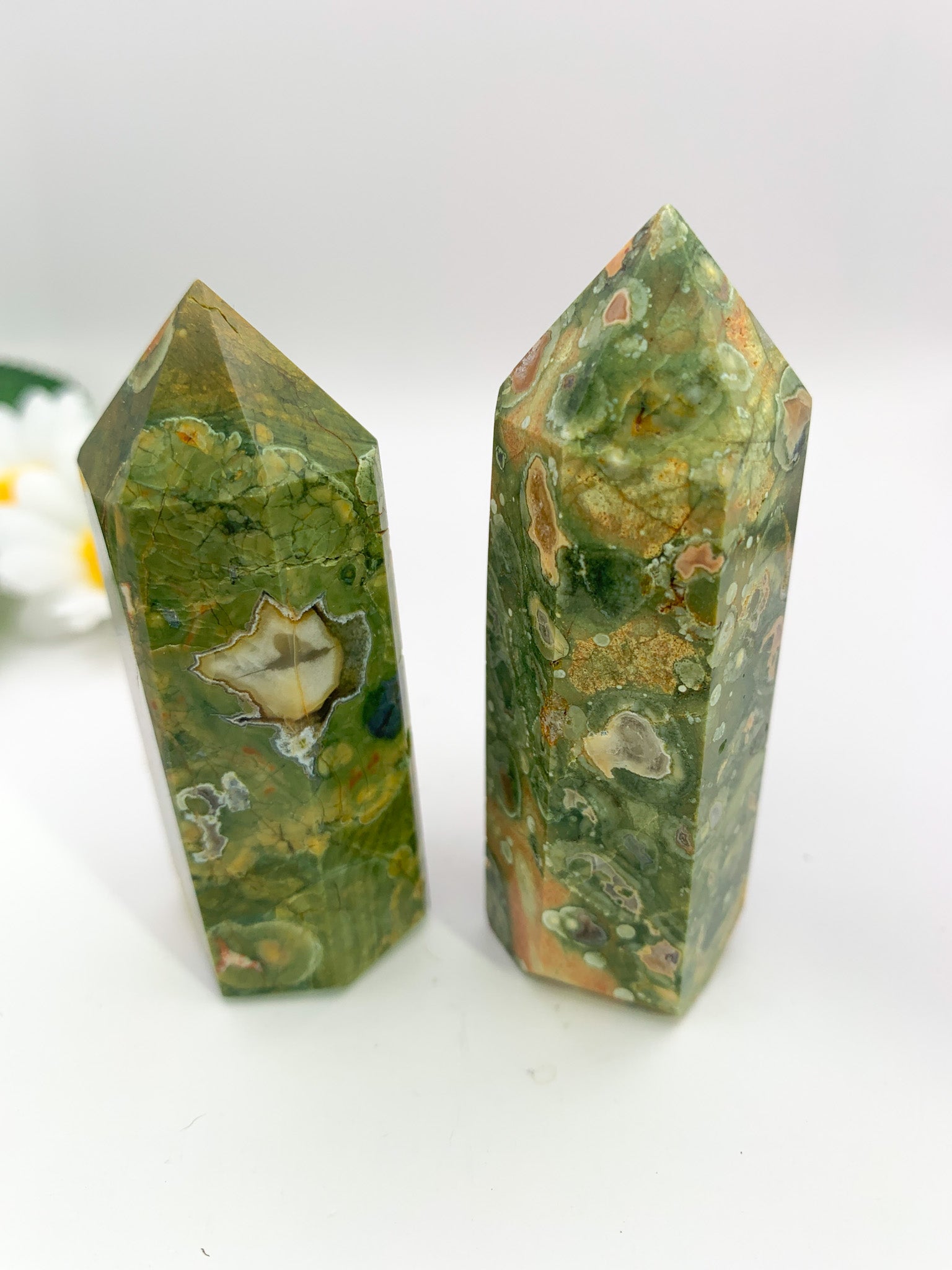 Rainforest Rhyolite Jasper Tower - Crystal Love Treasures