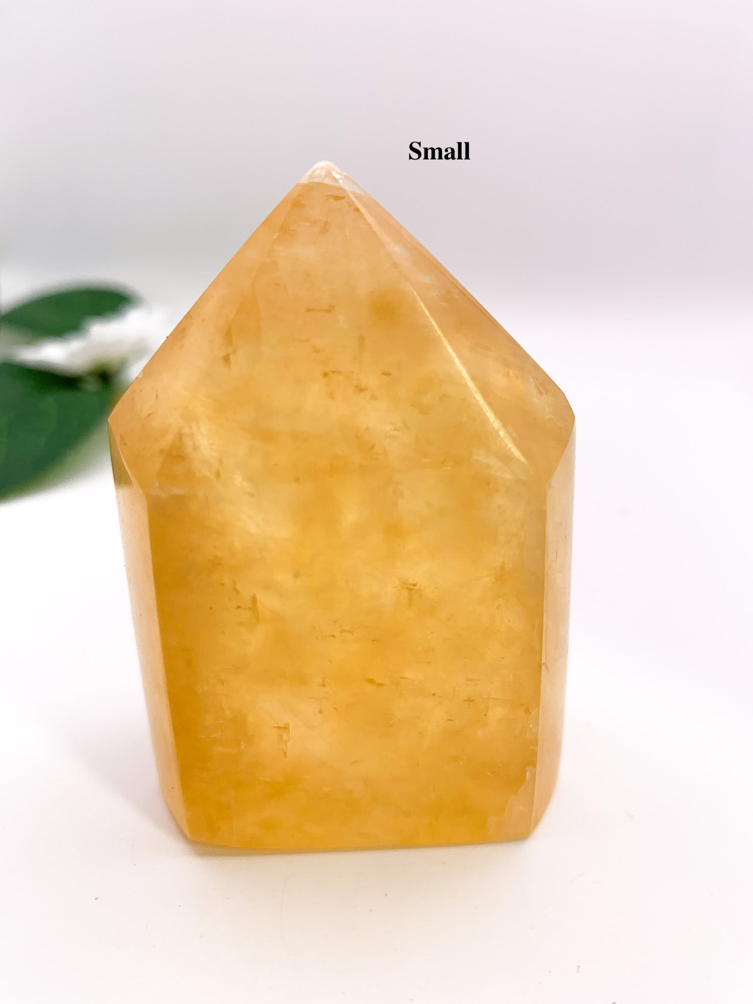 Honey Orange Calcite Tower - Crystal Love Treasures