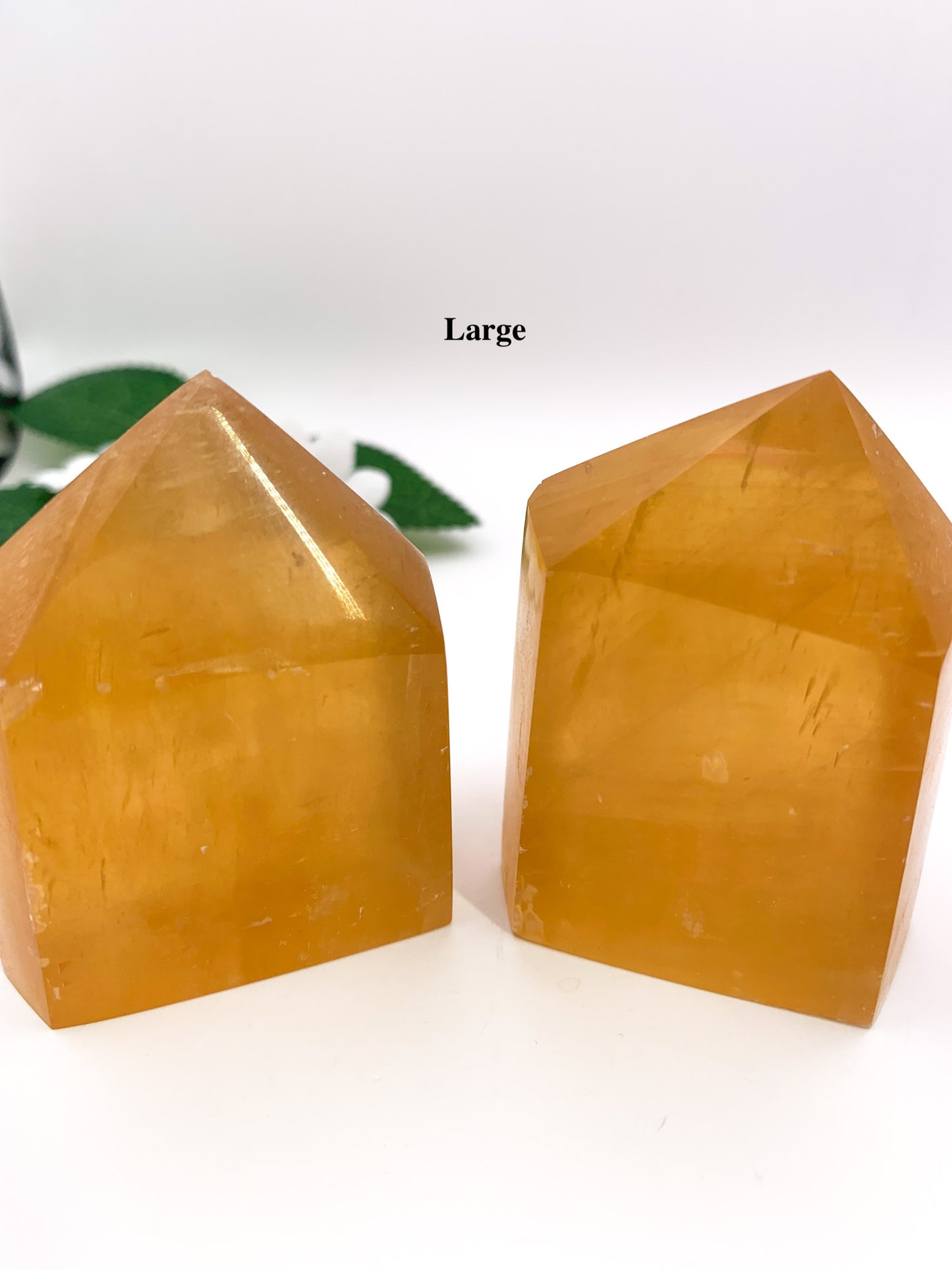 Honey Orange Calcite Tower - Crystal Love Treasures