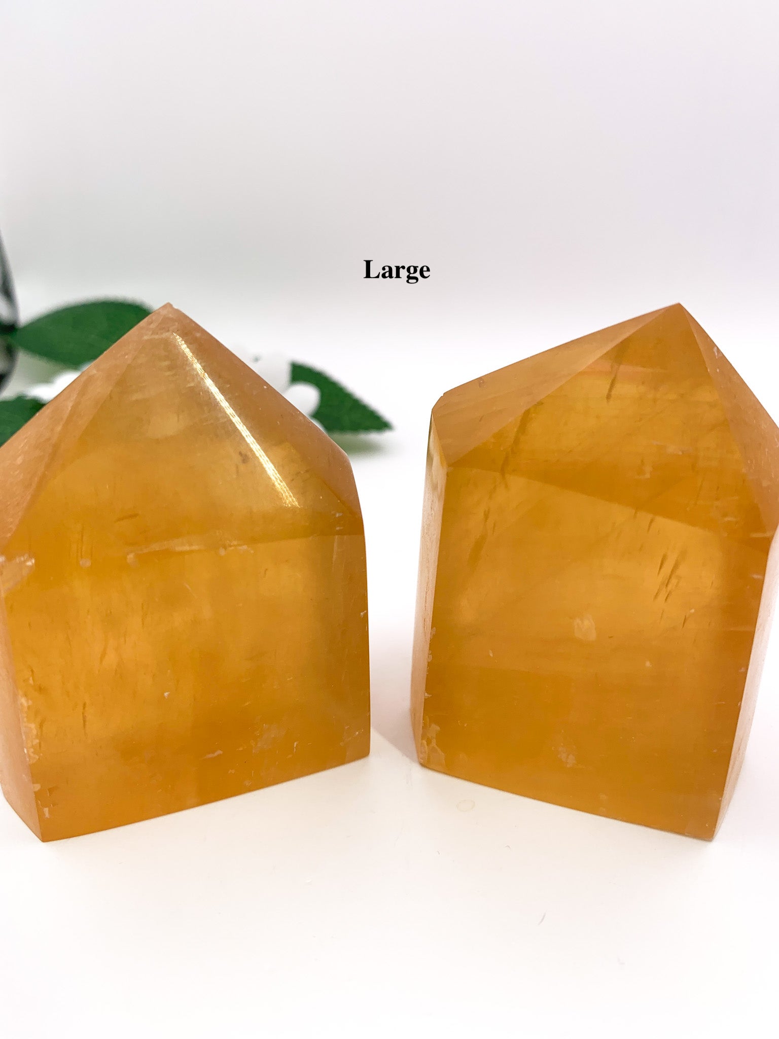 Honey Orange Calcite Tower - Crystal Love Treasures