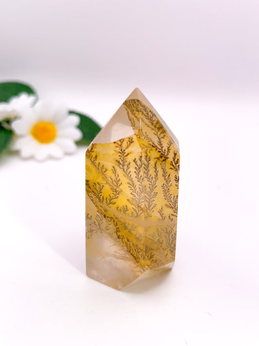 Dendritic Golden Healer Quartz Tower (Collector's Piece) - Crystal Love Treasures