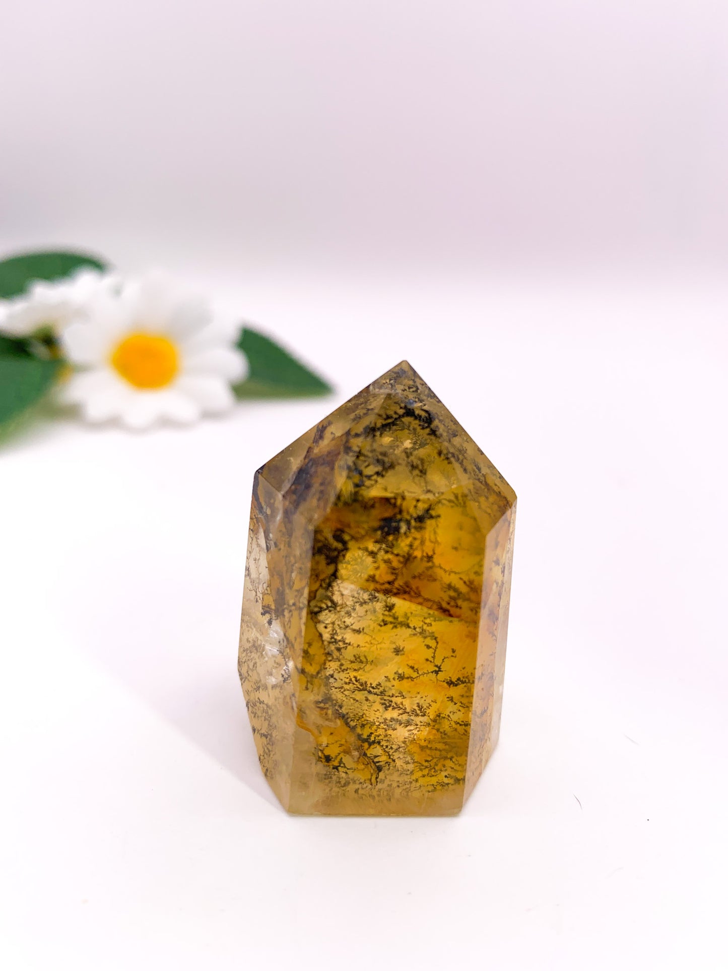 Dendritic Golden Healer Quartz Tower (Collector's Piece) - Crystal Love Treasures