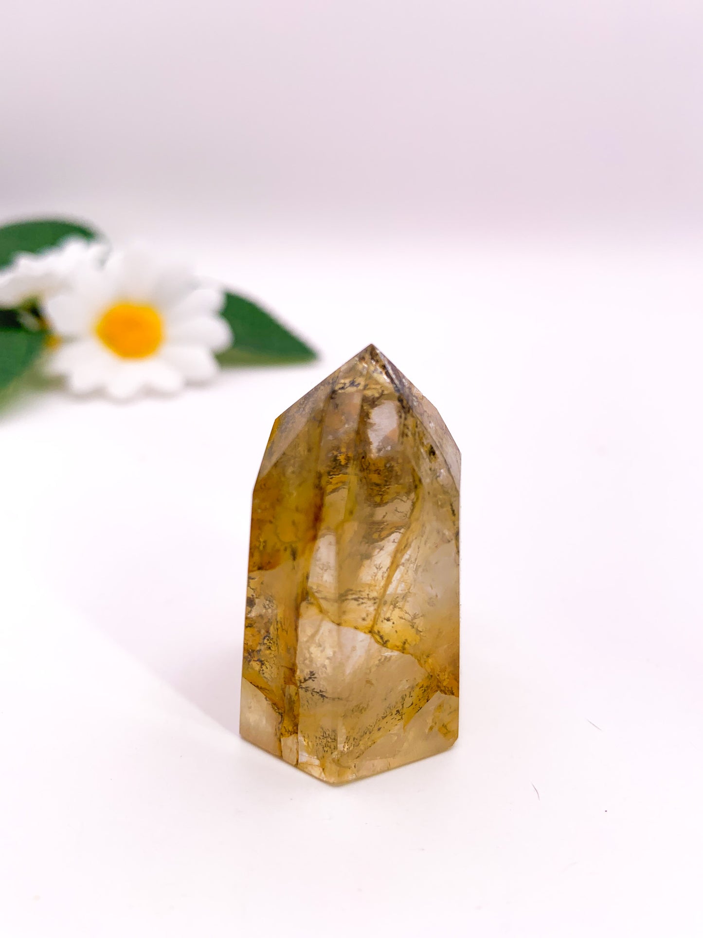 Dendritic Golden Healer Quartz Tower (Collector's Piece) - Crystal Love Treasures