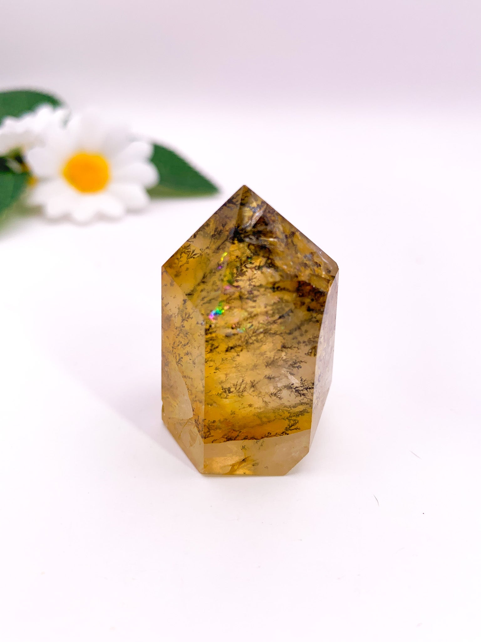 Dendritic Golden Healer Quartz Tower (Collector's Piece) - Crystal Love Treasures