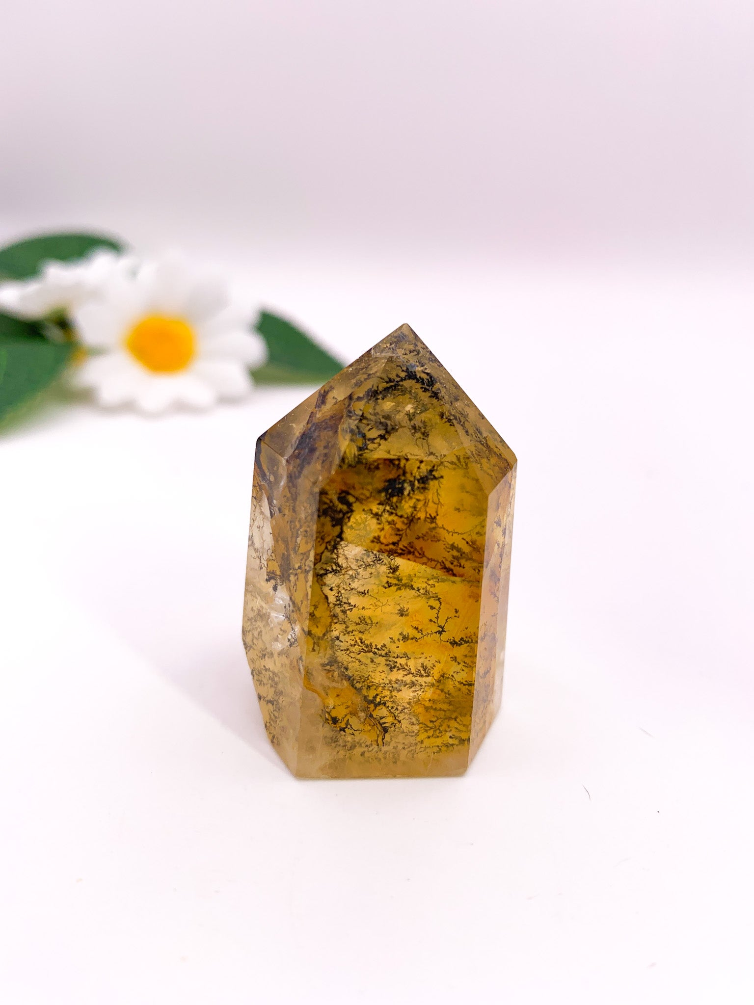 Dendritic Golden Healer Quartz Tower (Collector's Piece) - Crystal Love Treasures