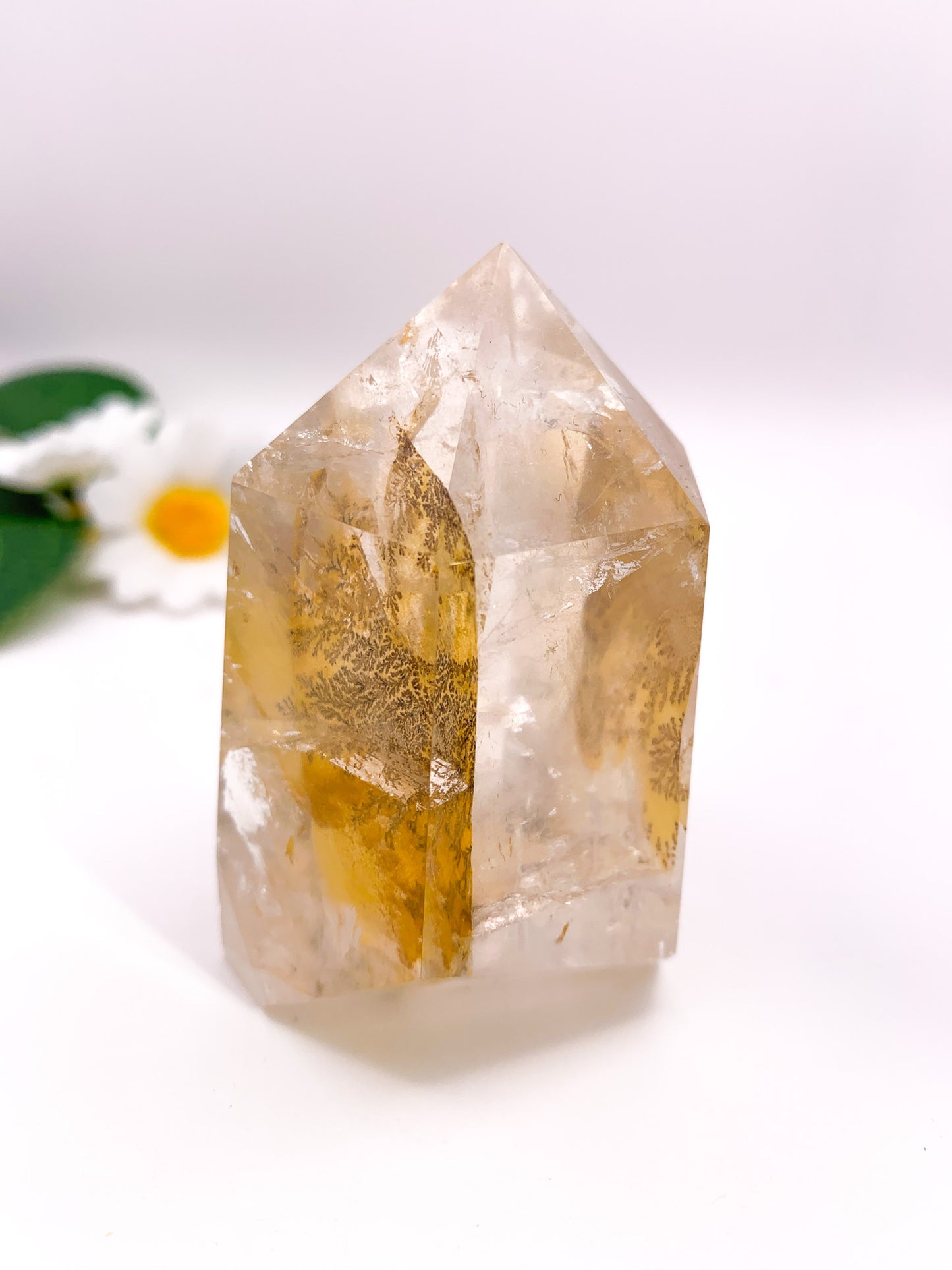 Dendritic Golden Healer Quartz Tower (Collector's Piece) - Crystal Love Treasures