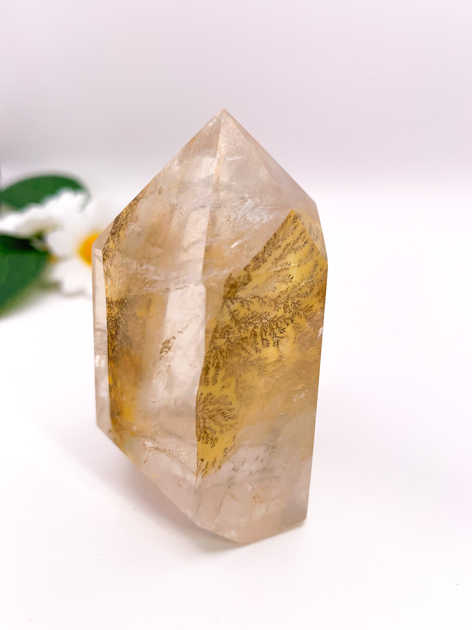 Dendritic Golden Healer Quartz Tower (Collector's Piece) - Crystal Love Treasures