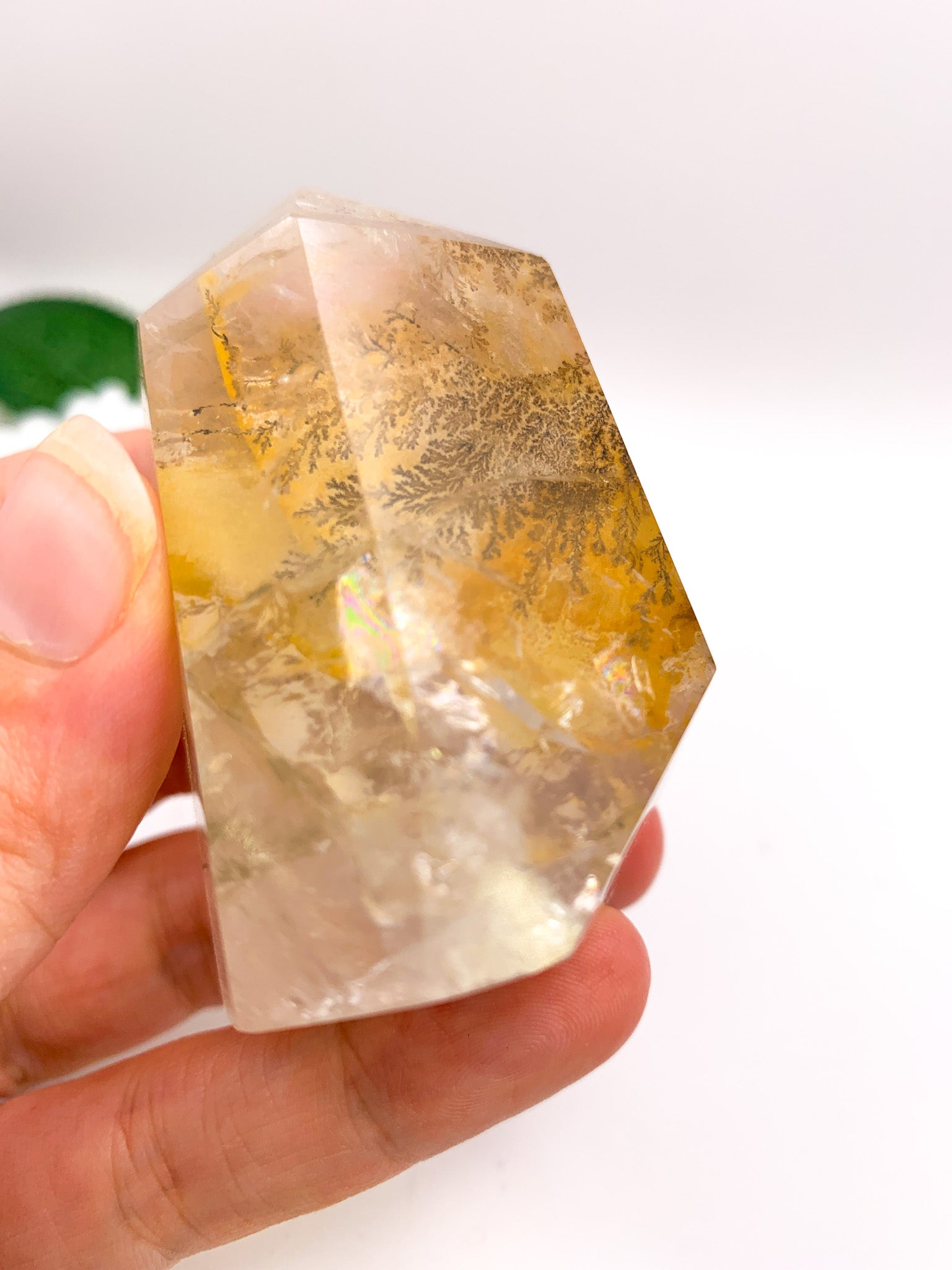 Dendritic Golden Healer Quartz Tower (Collector's Piece) - Crystal Love Treasures