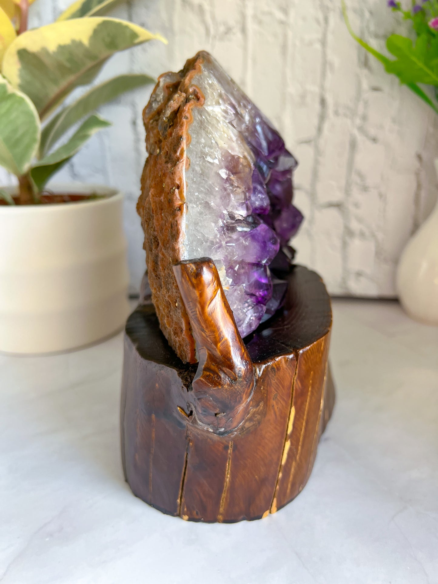 Raw Amethyst on Custom Stand - Crystal Love Treasures