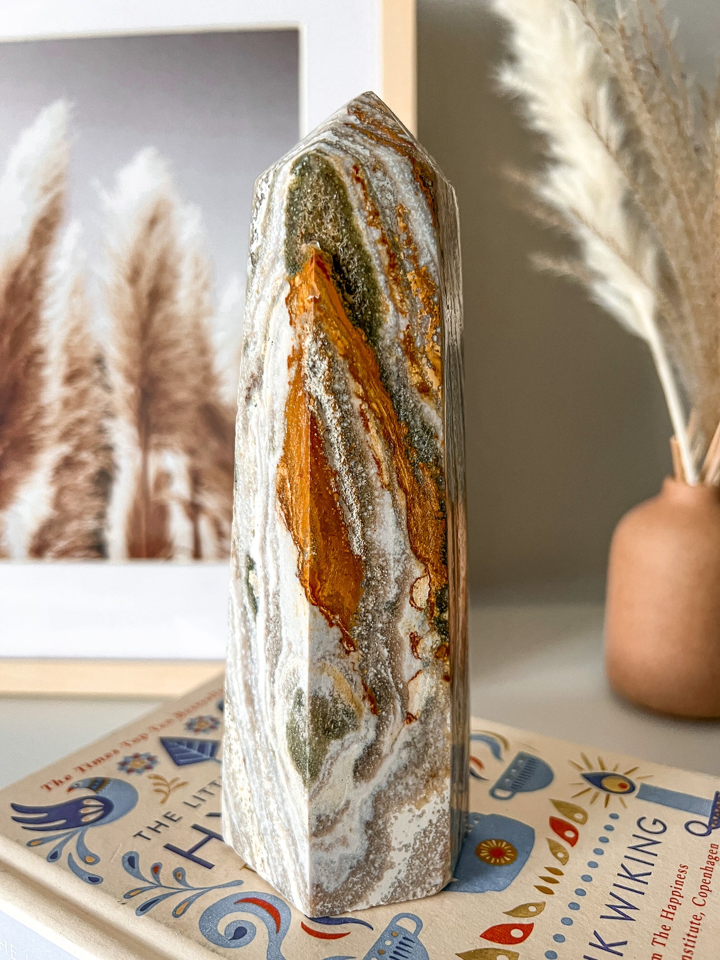 Ocean Jasper Tower - Crystal Love Treasures