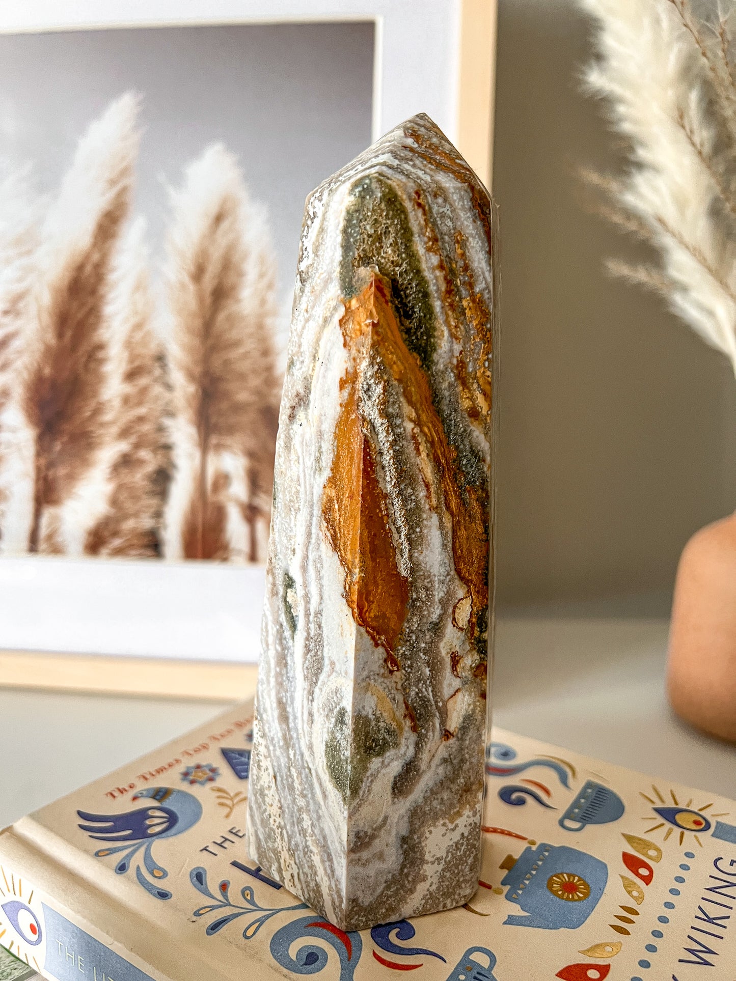 Ocean Jasper Tower - Crystal Love Treasures