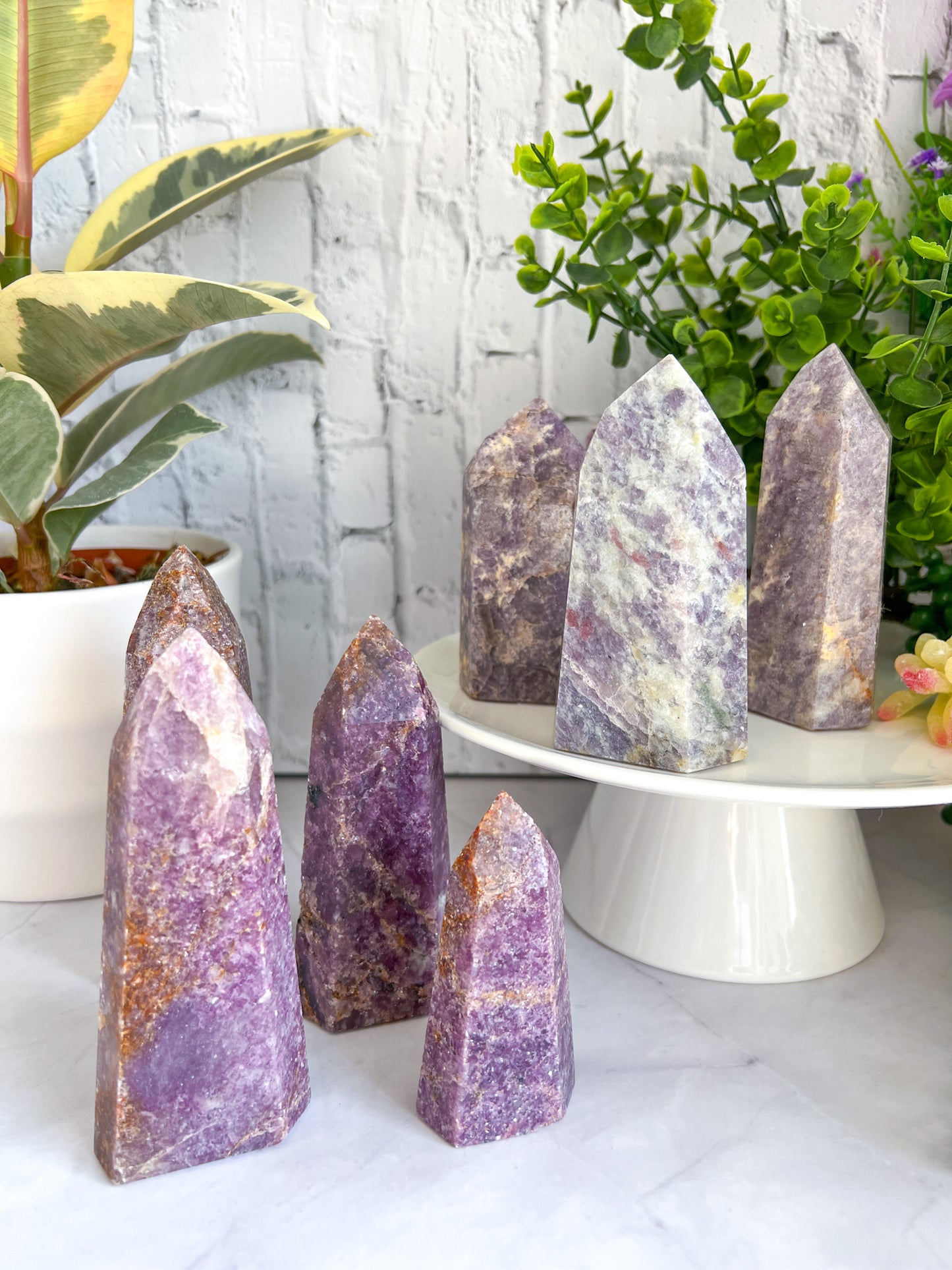 Brazilian Lepidolite Tower - Crystal Love Treasures