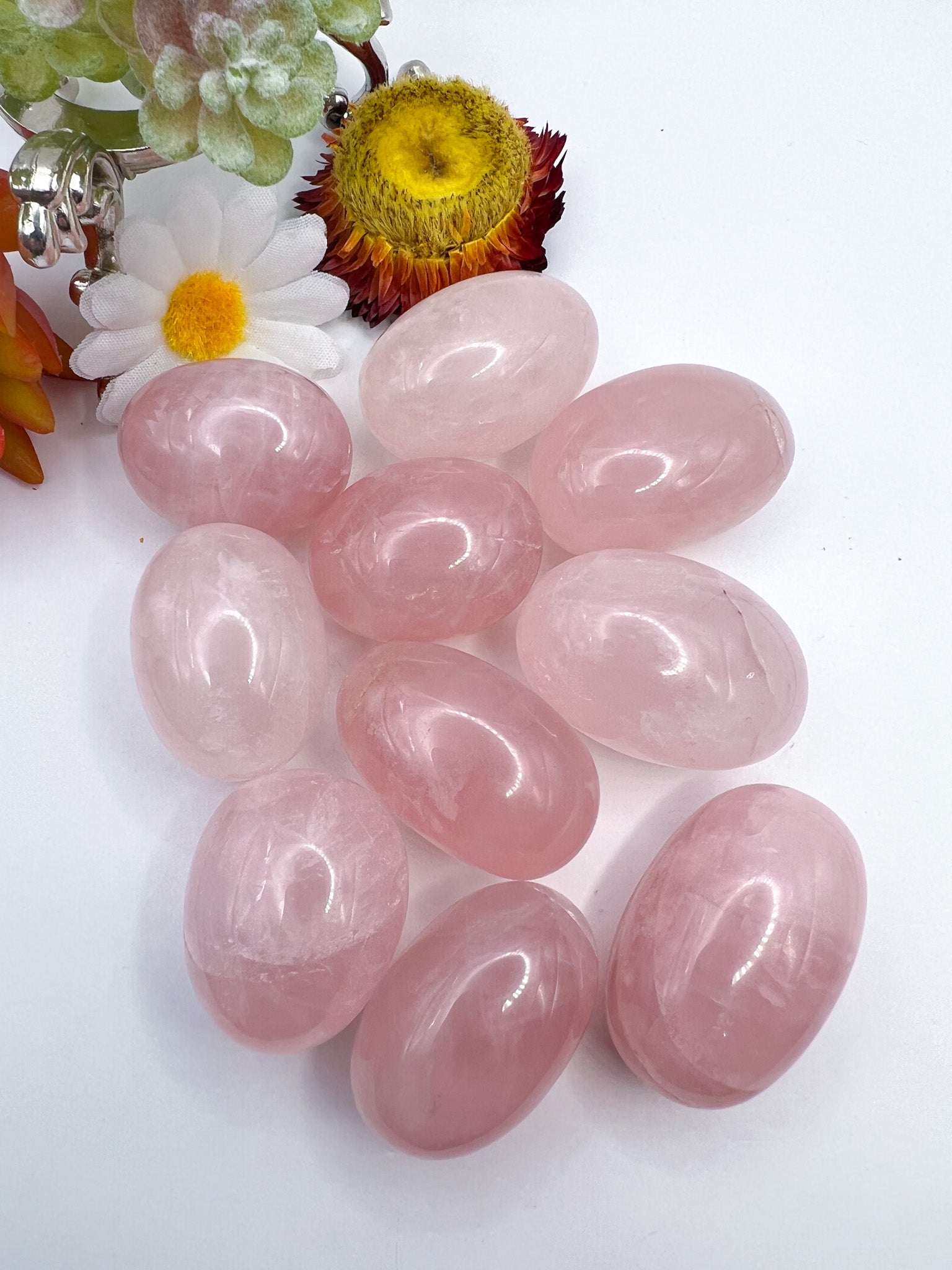 Star Rose Quartz Tumbles - Crystal Love Treasures