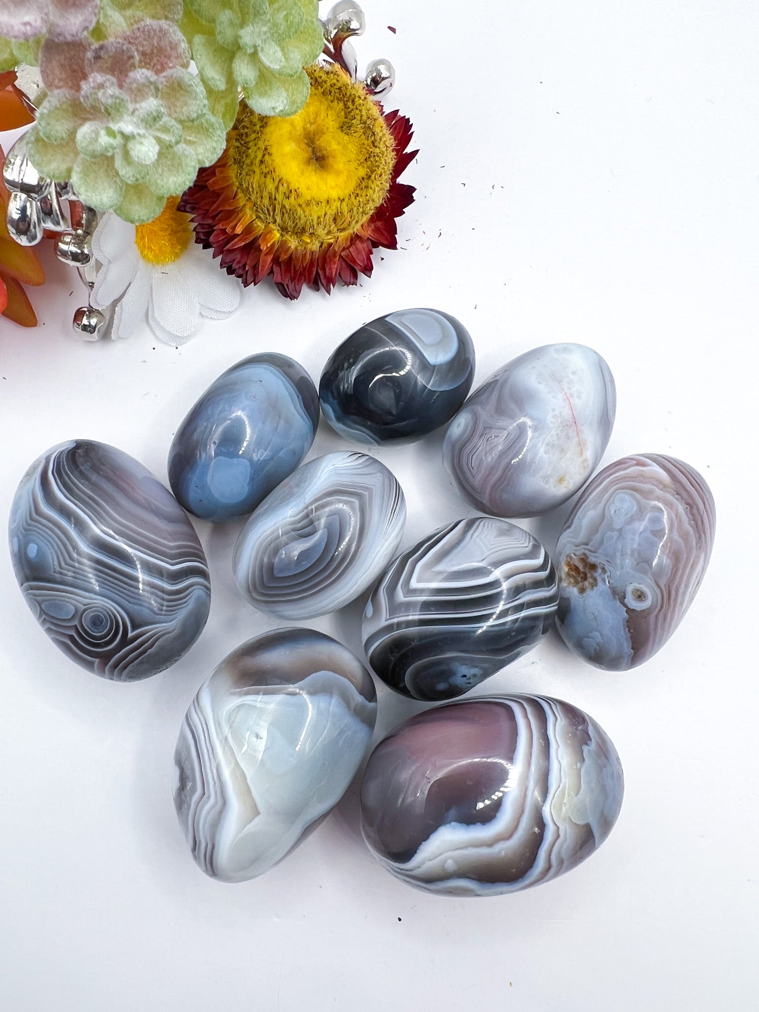 Botswana Agate Tumbles - Crystal Love Treasures