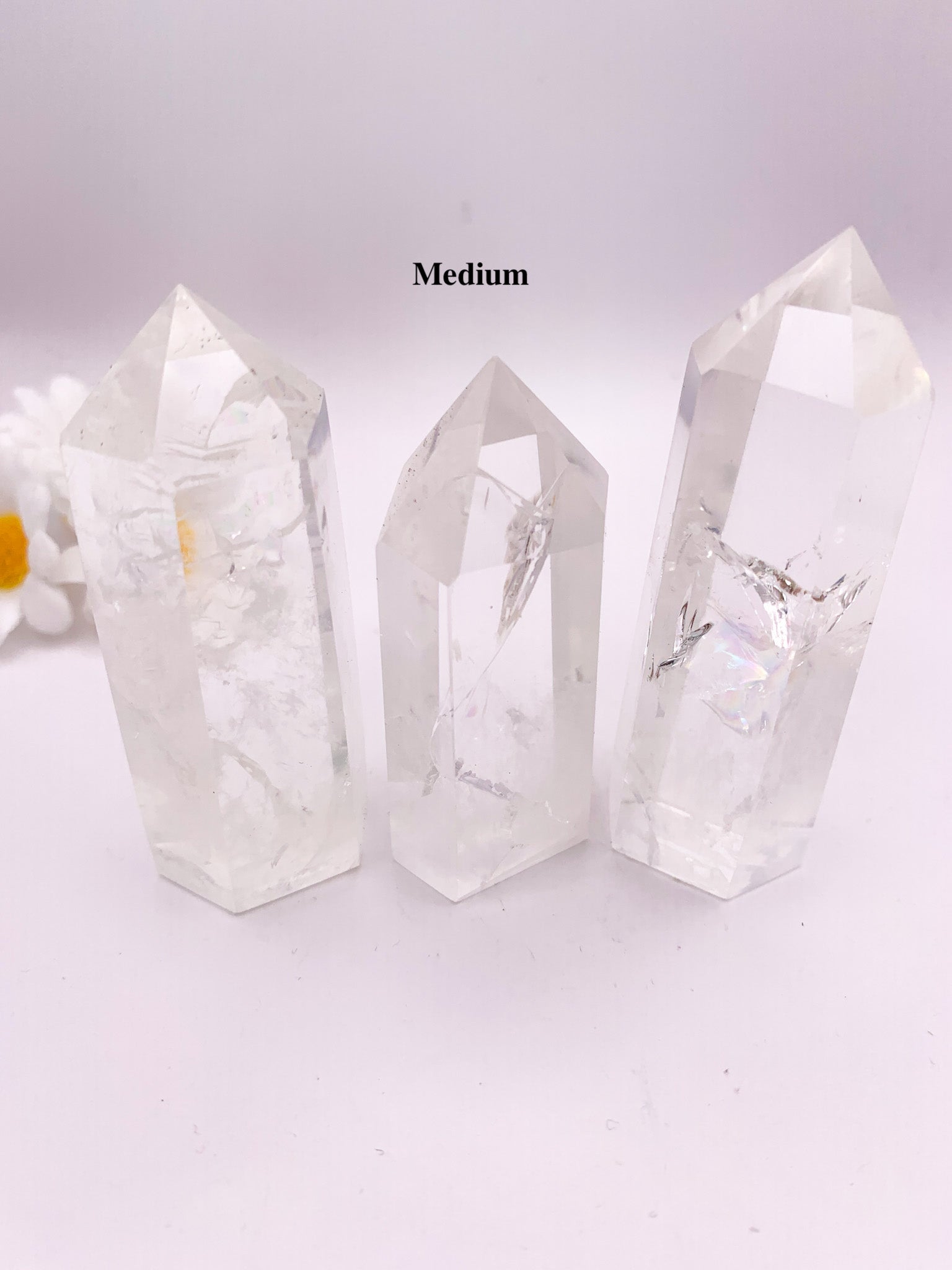 Clear Quartz Tower (super clear with rainbows - High Quality) - Crystal Love Treasures