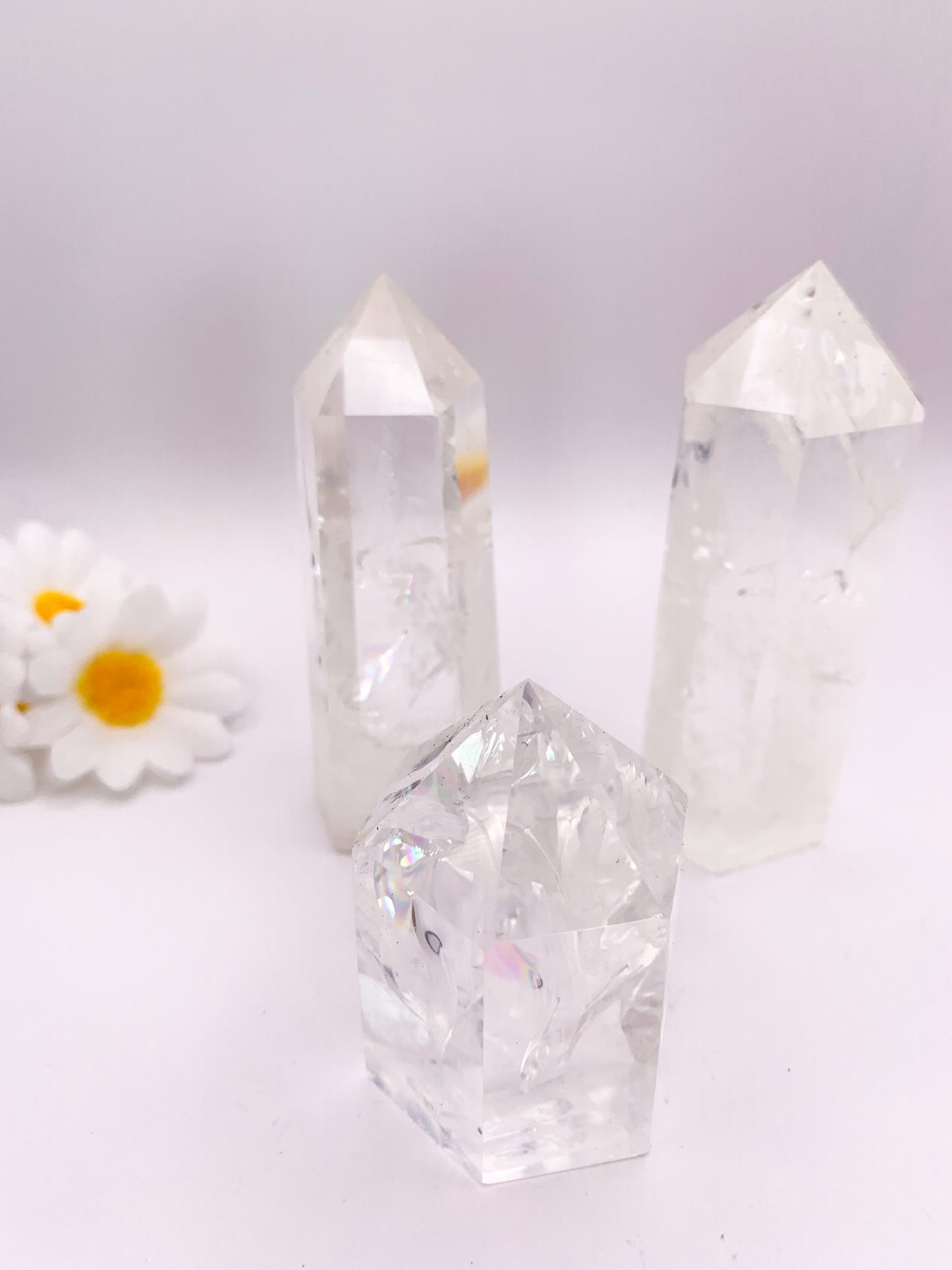 Clear Quartz Tower (super clear with rainbows - High Quality) - Crystal Love Treasures