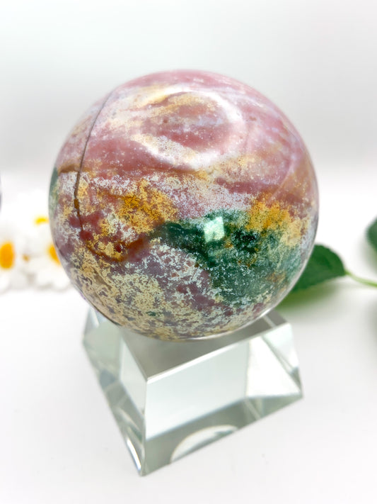 Ocean Jasper Sphere - Crystal Love Treasures