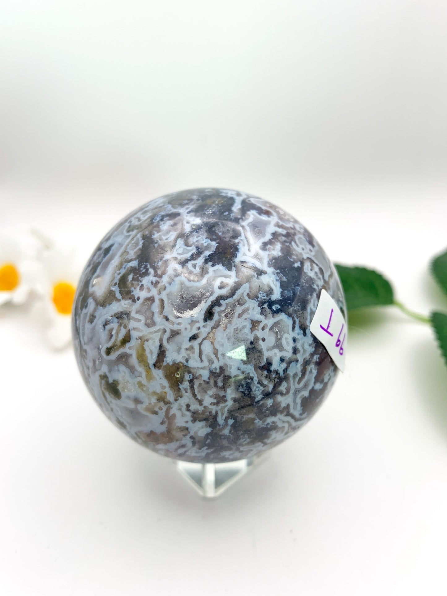 Moss Agate Sphere - Crystal Love Treasures