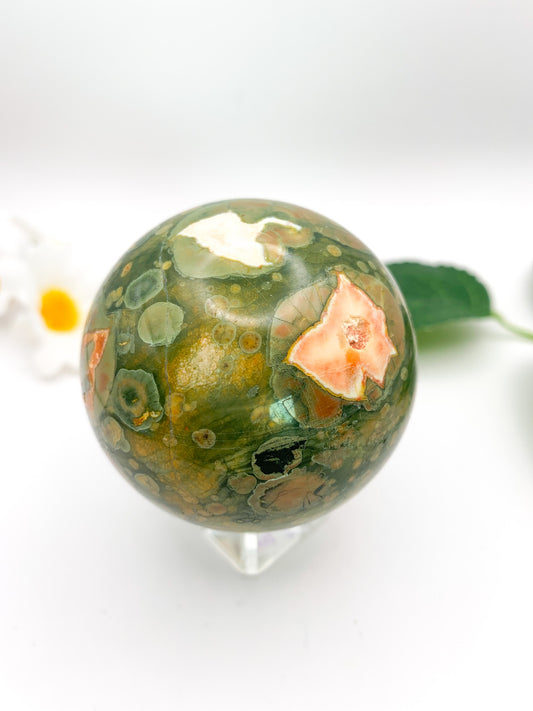 Rainforest Jasper Sphere - Crystal Love Treasures