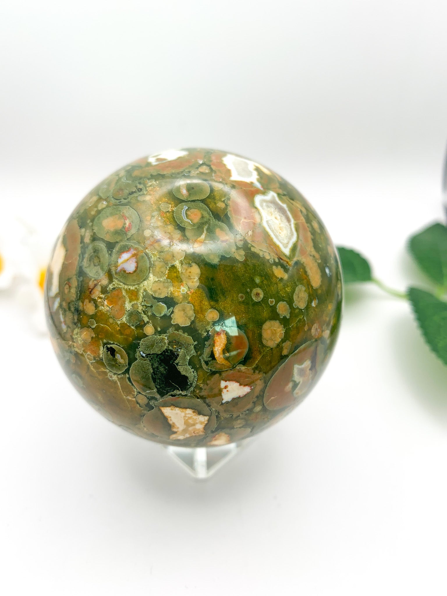 Rainforest Jasper Sphere - Crystal Love Treasures